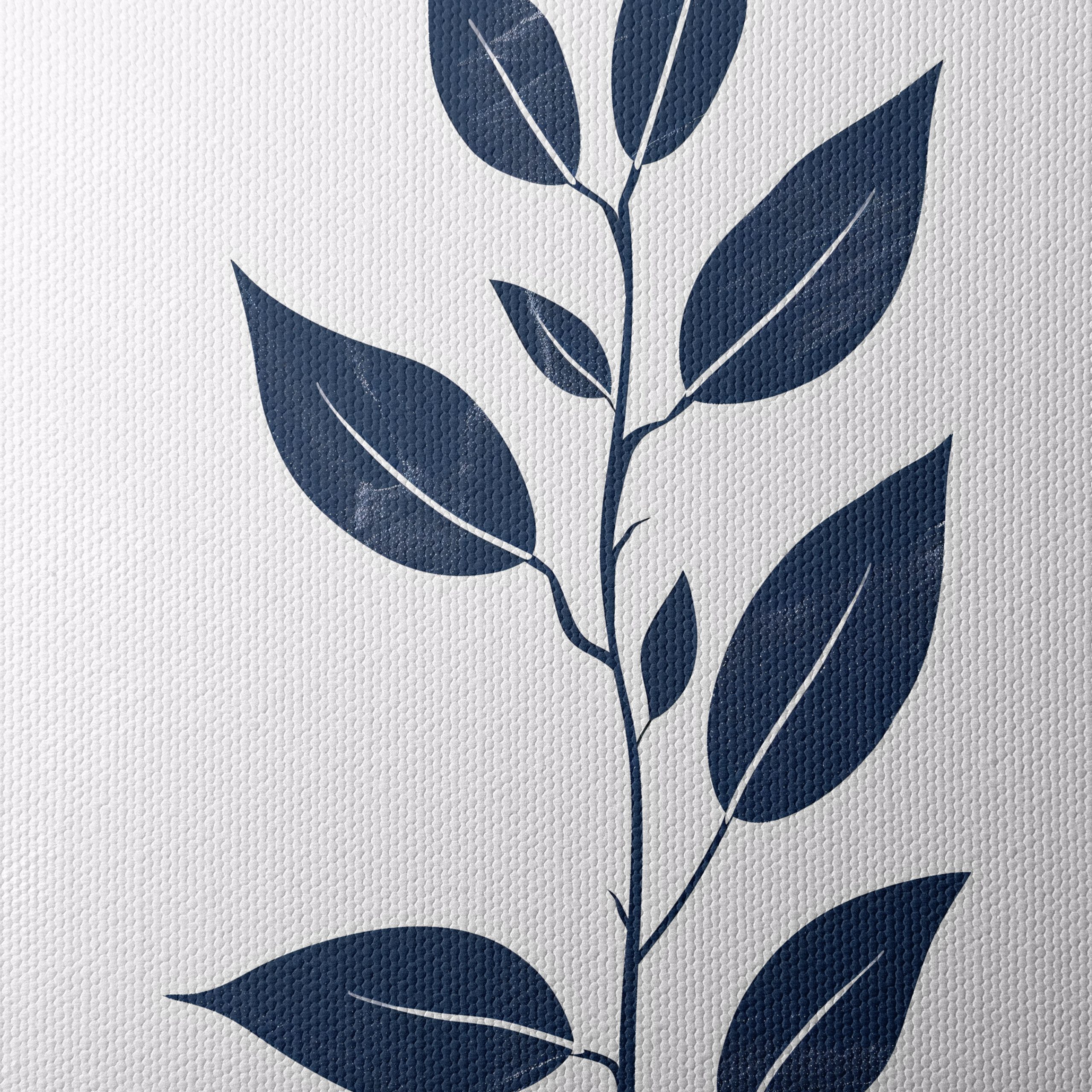 Navy Blue Minimalist Botanical Art - Image 4