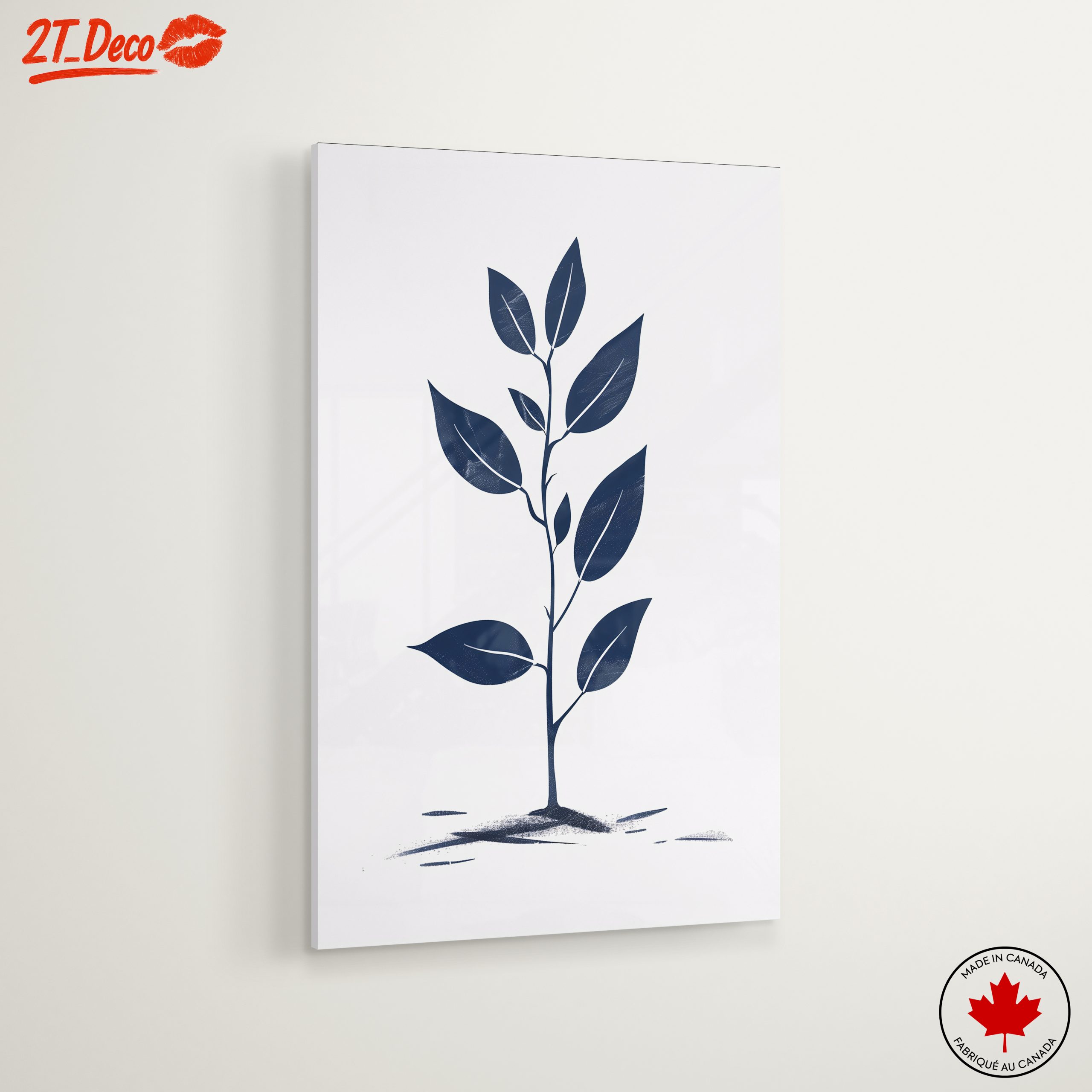 Navy Blue Minimalist Botanical Art - Image 6