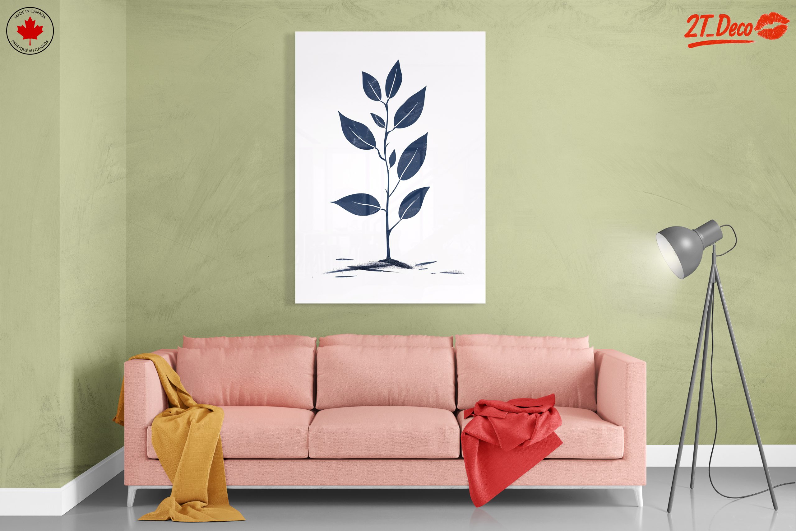 Navy Blue Minimalist Botanical Art - Image 7