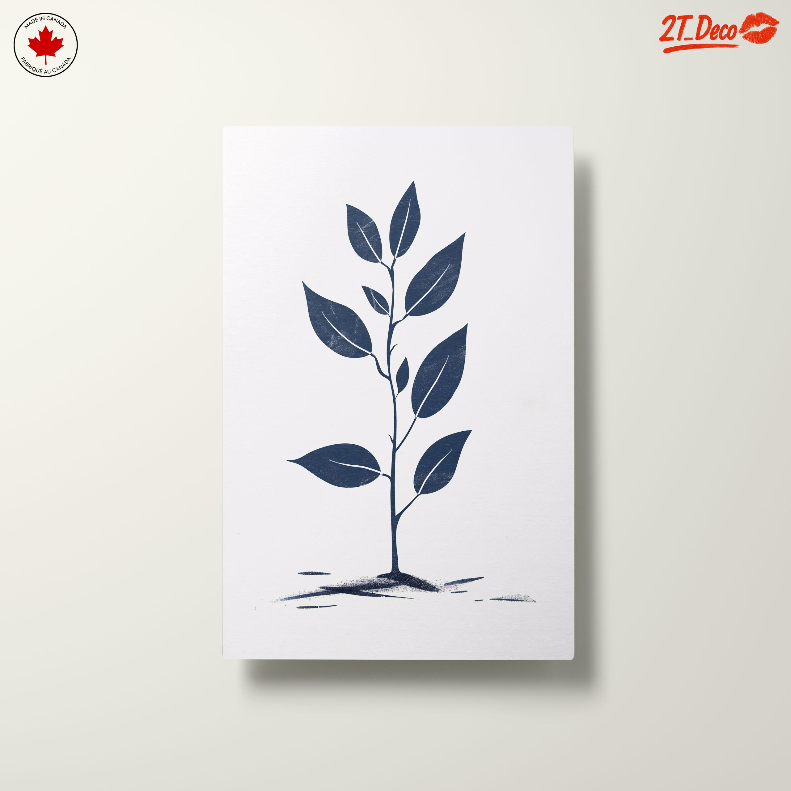 Navy Blue Minimalist Botanical Art - Image 10