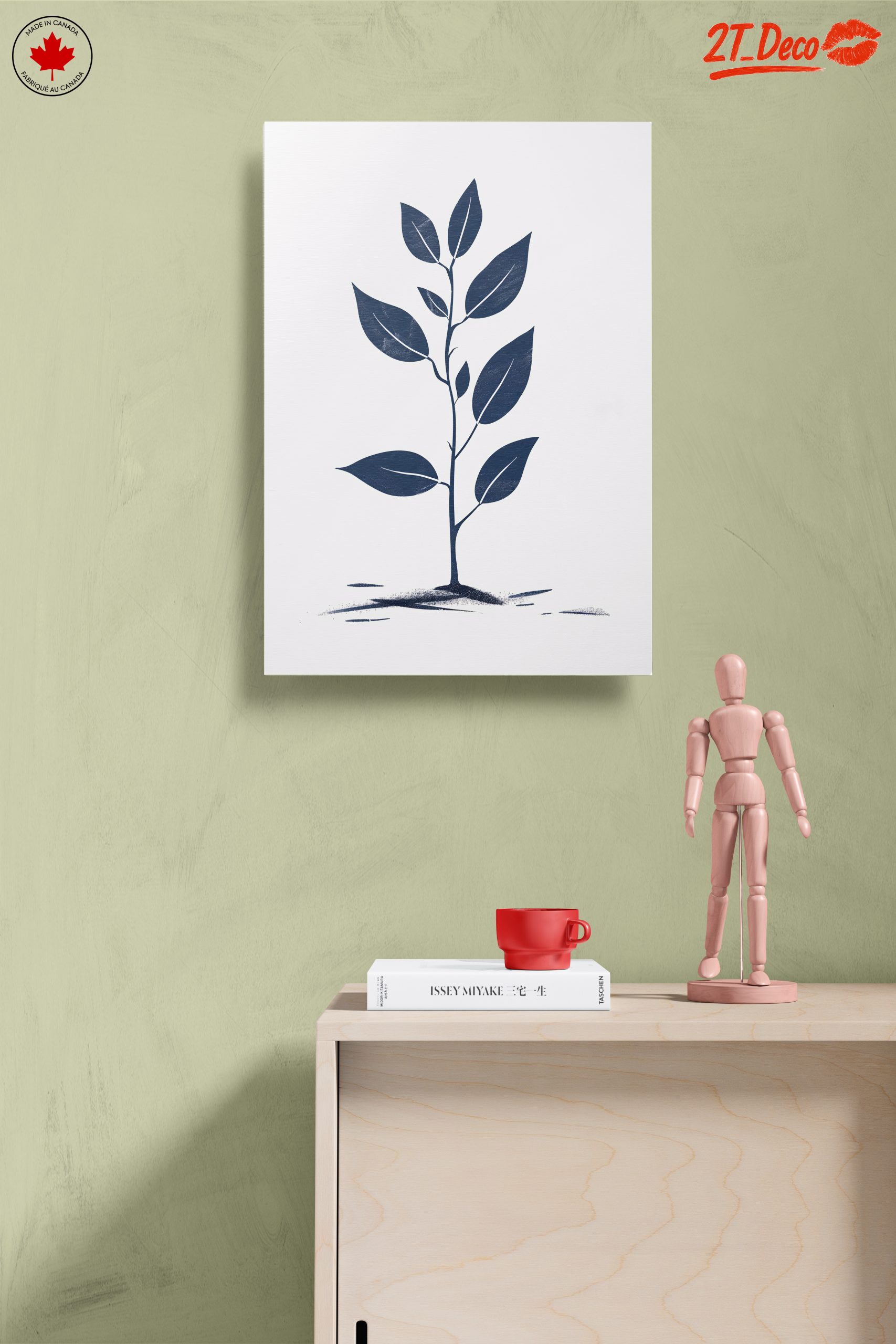 Navy Blue Minimalist Botanical Art - Image 14