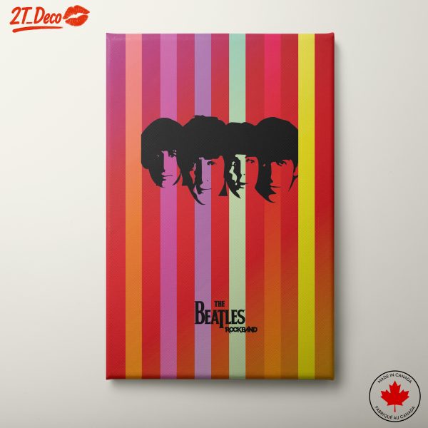 Colorful Beatles Band Portrait Artwork