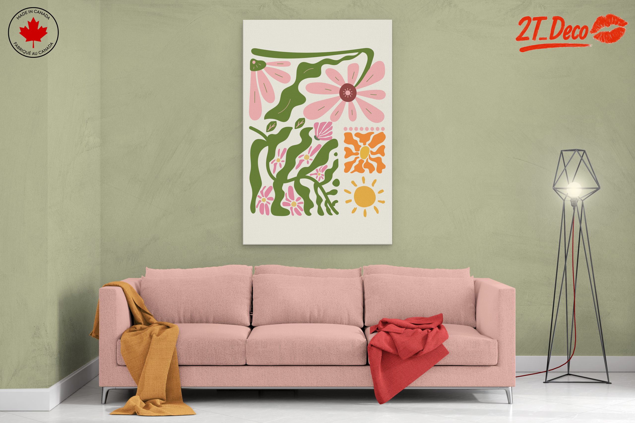 Vibrant Floral Abstract Art - Image 2