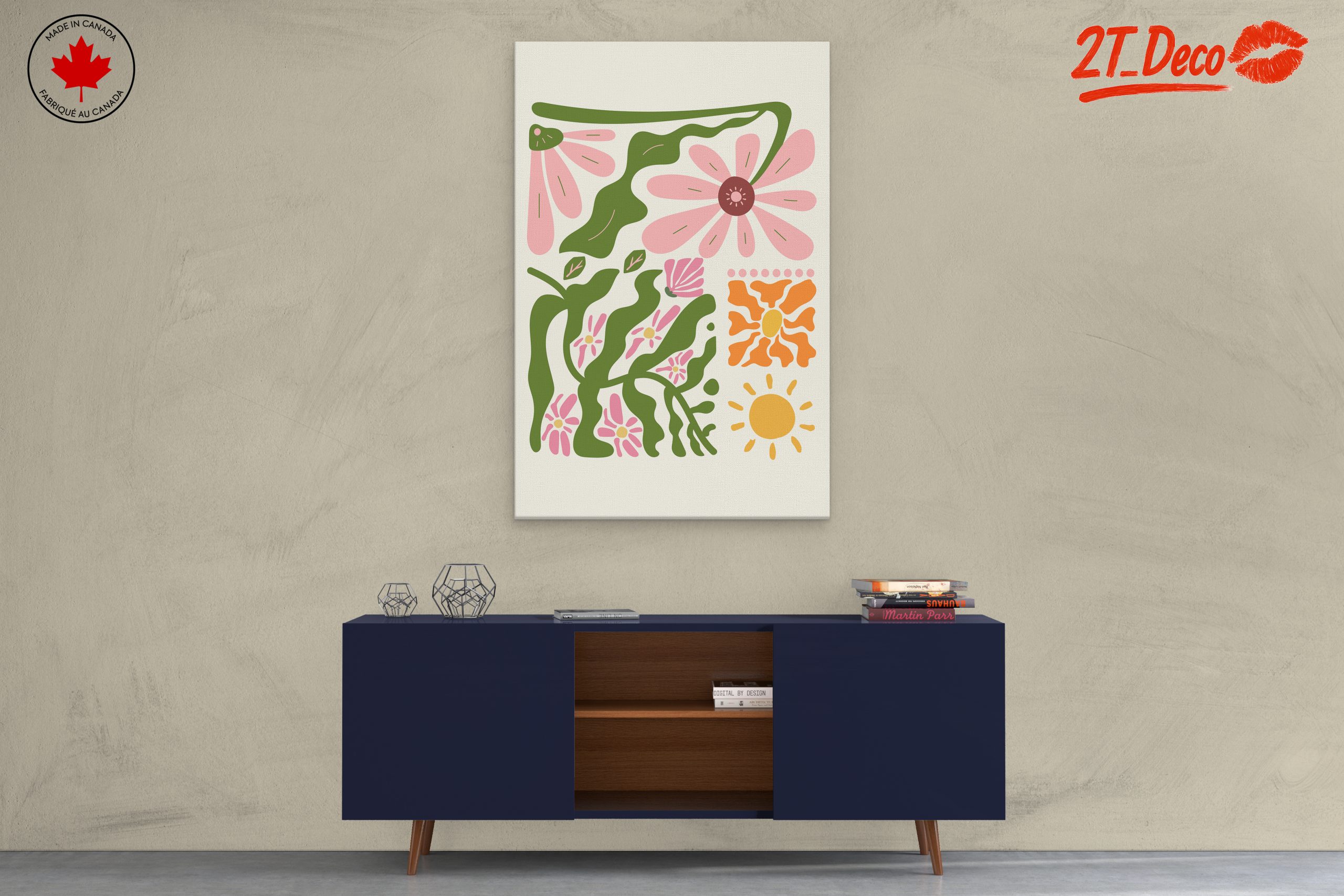 Vibrant Floral Abstract Art - Image 3