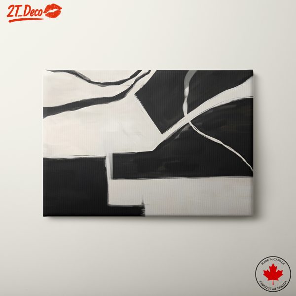Modern Abstract Art in Black and White