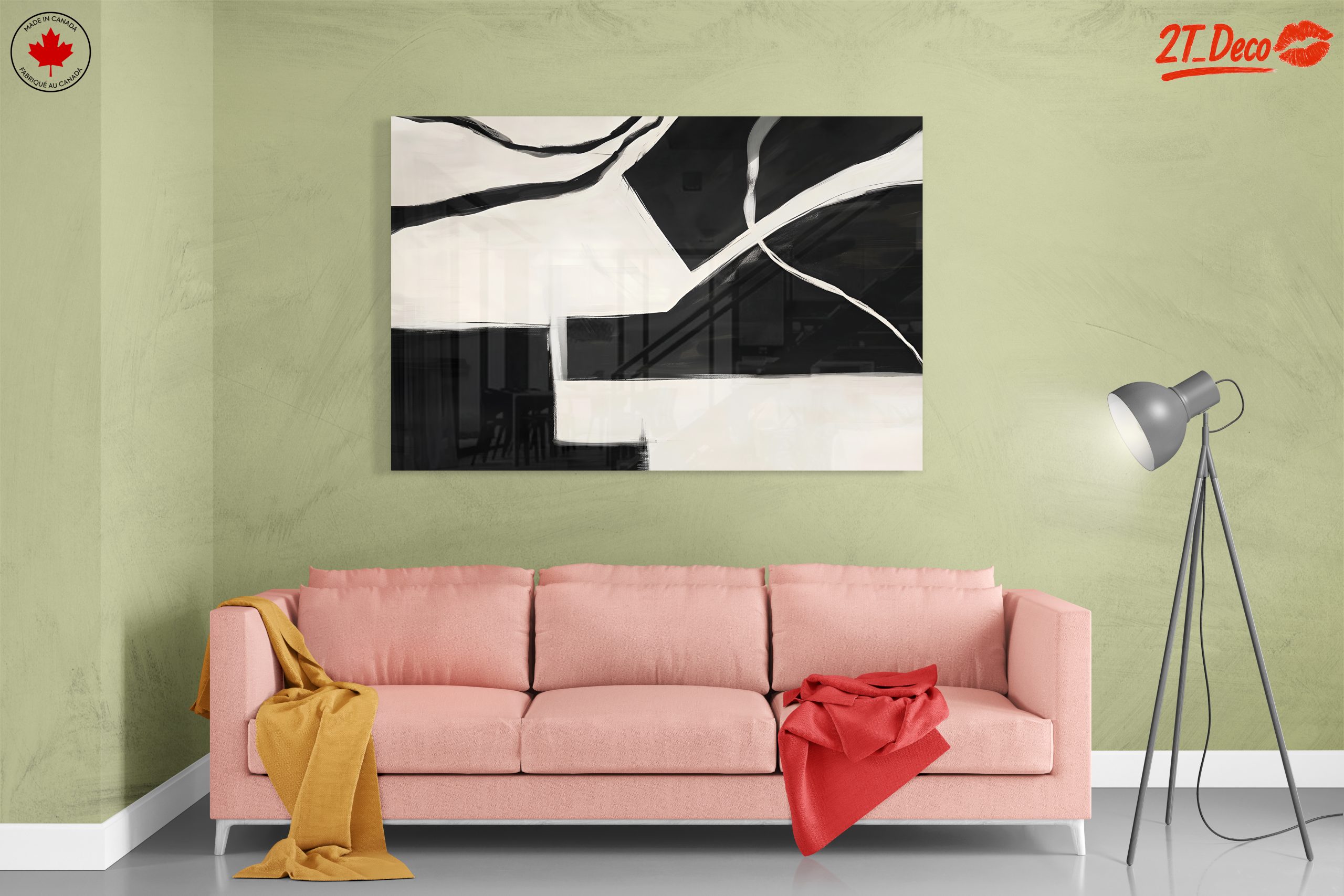 Modern Abstract Art in Black and White - Image 7