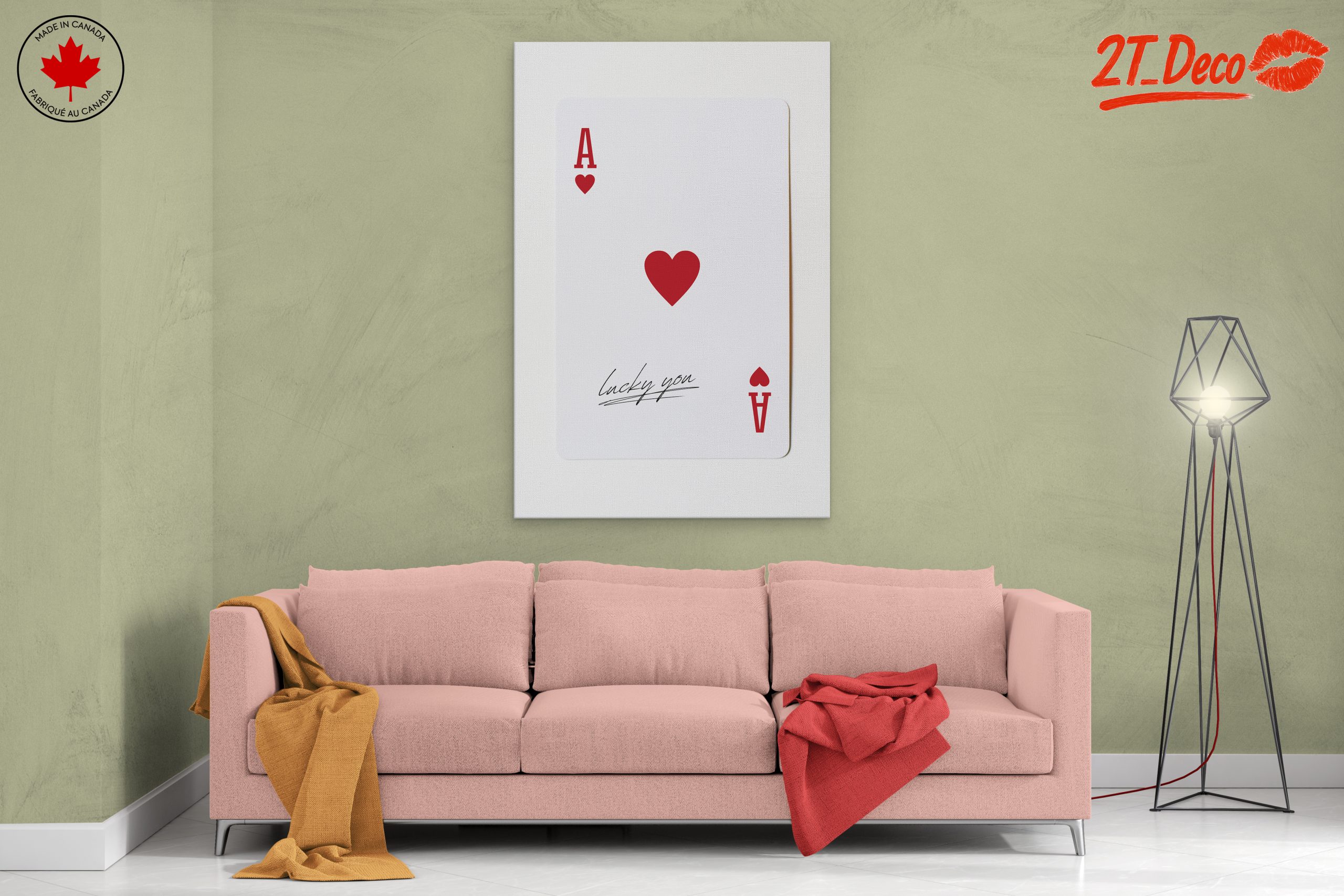Ace of Hearts Playing Card Art 20 - Image 2