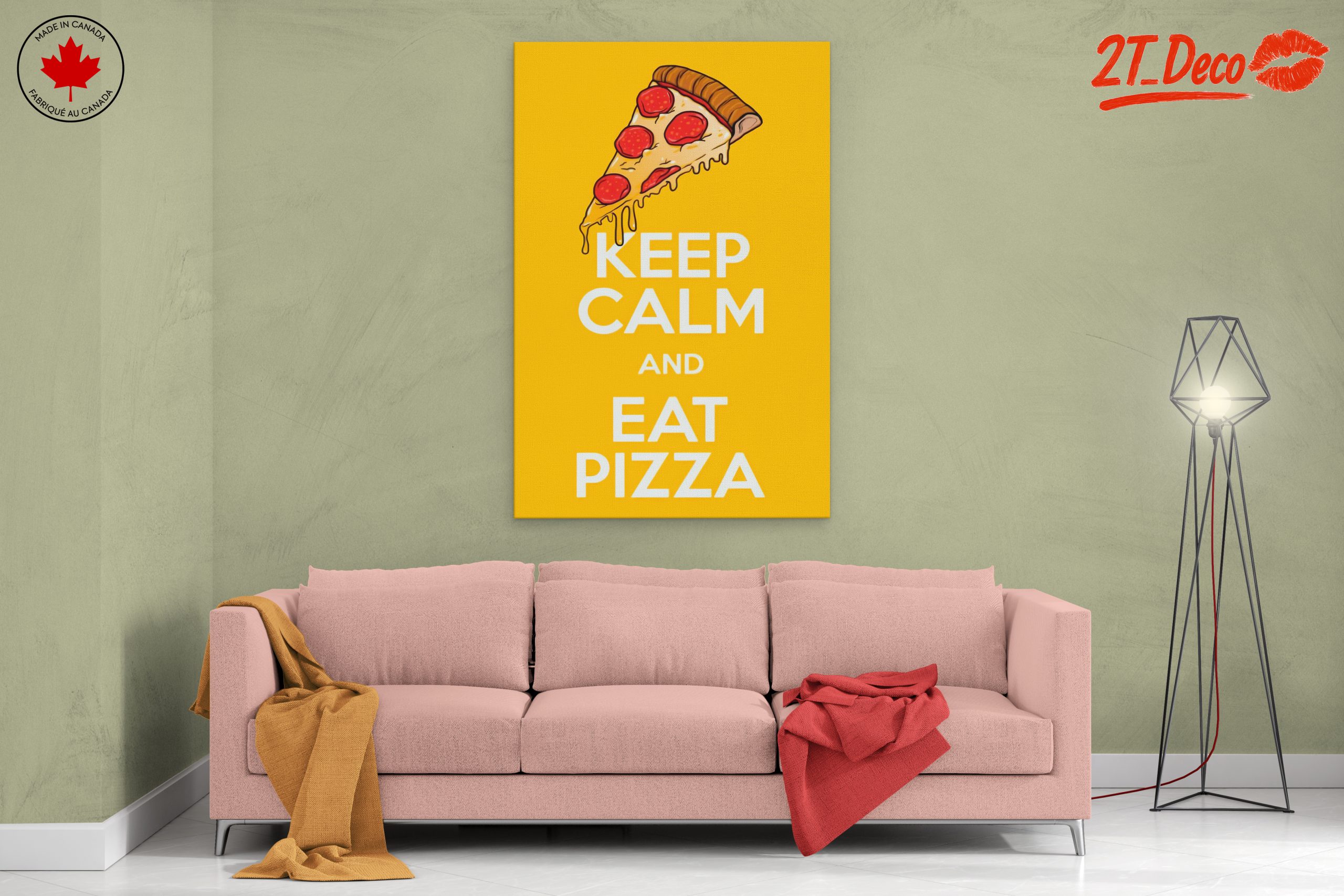 Keep Calm and Eat Pizza Fun Wall Art - Image 2
