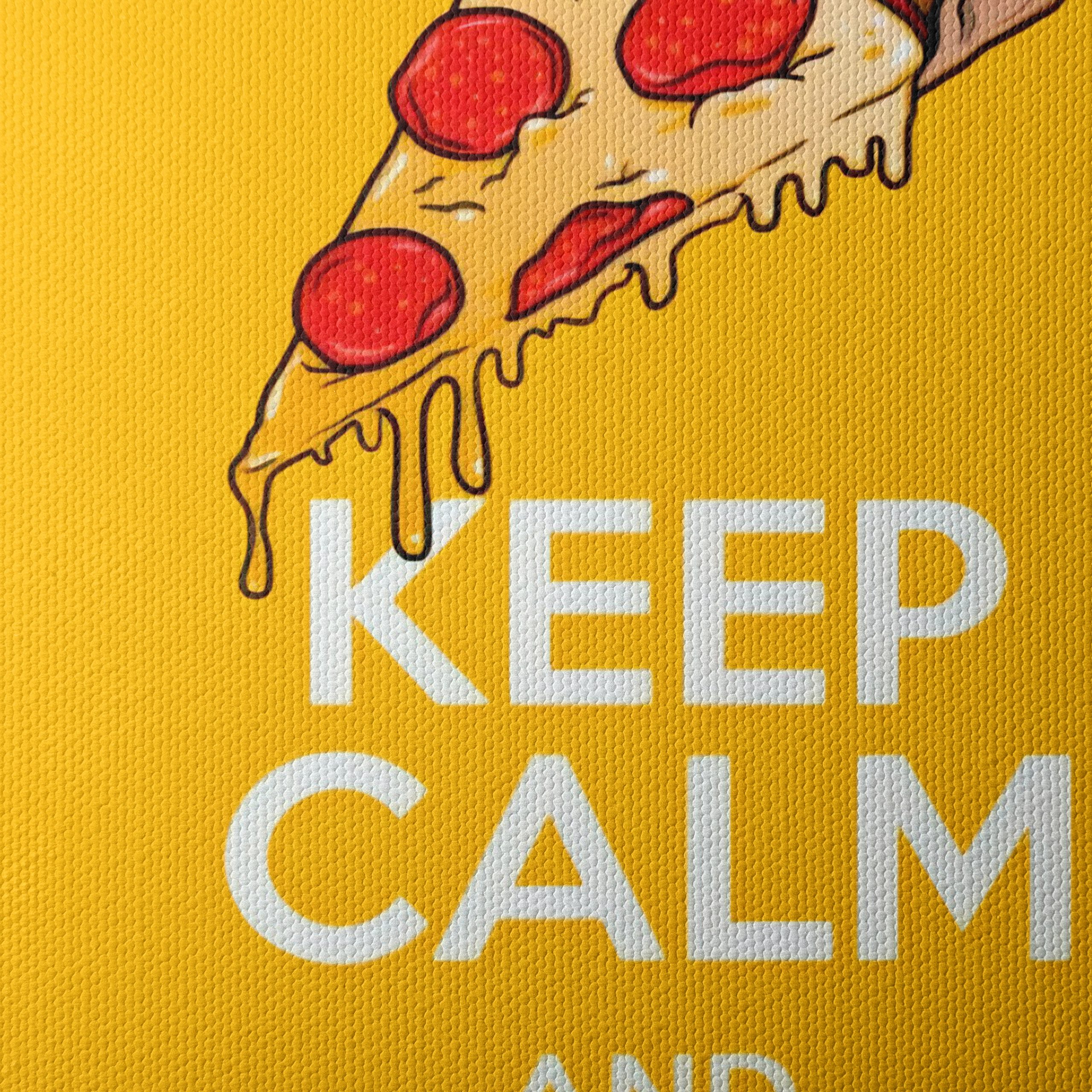Keep Calm and Eat Pizza Fun Wall Art - Image 4