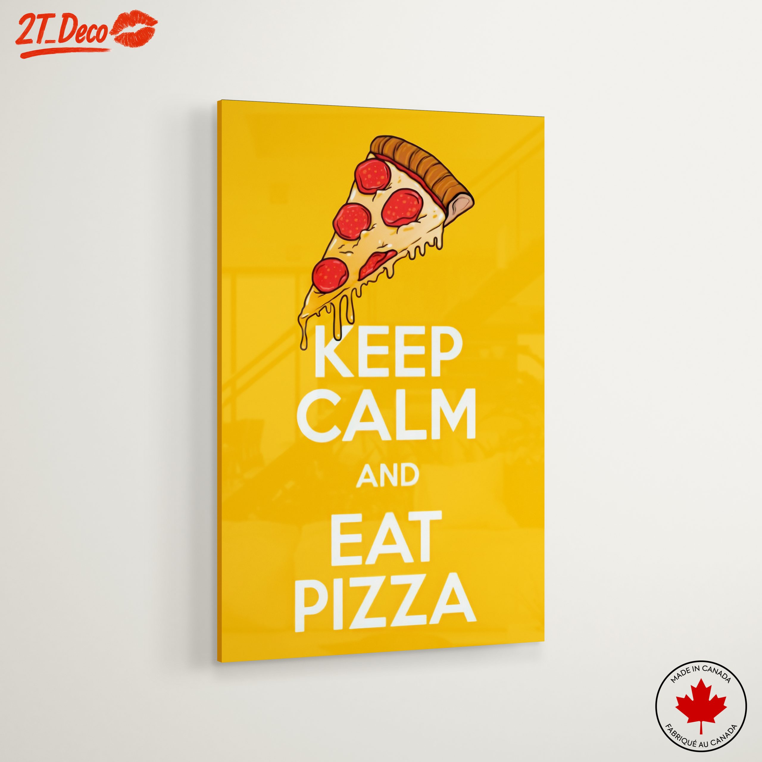 Keep Calm and Eat Pizza Fun Wall Art - Image 6