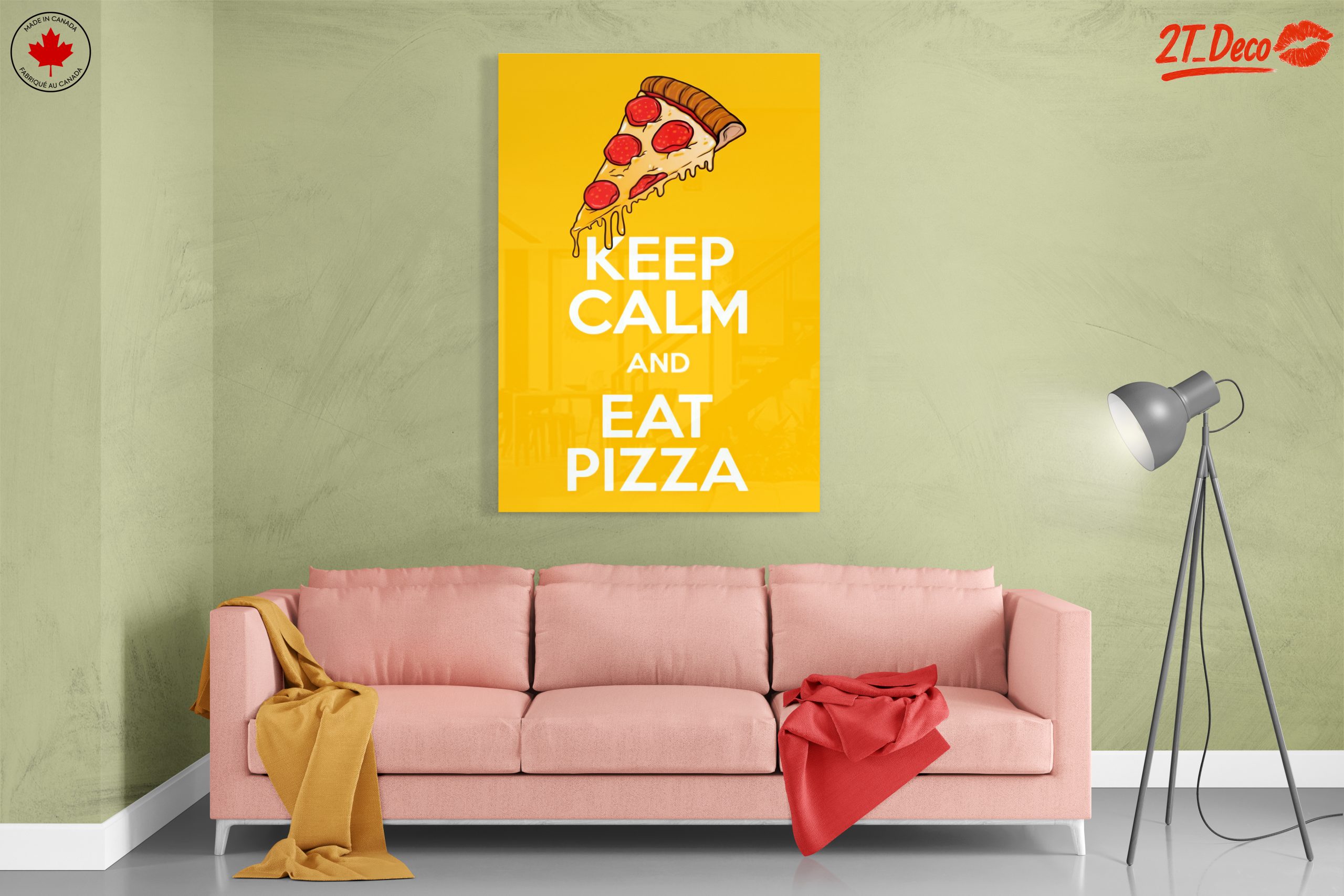 Keep Calm and Eat Pizza Fun Wall Art - Image 7