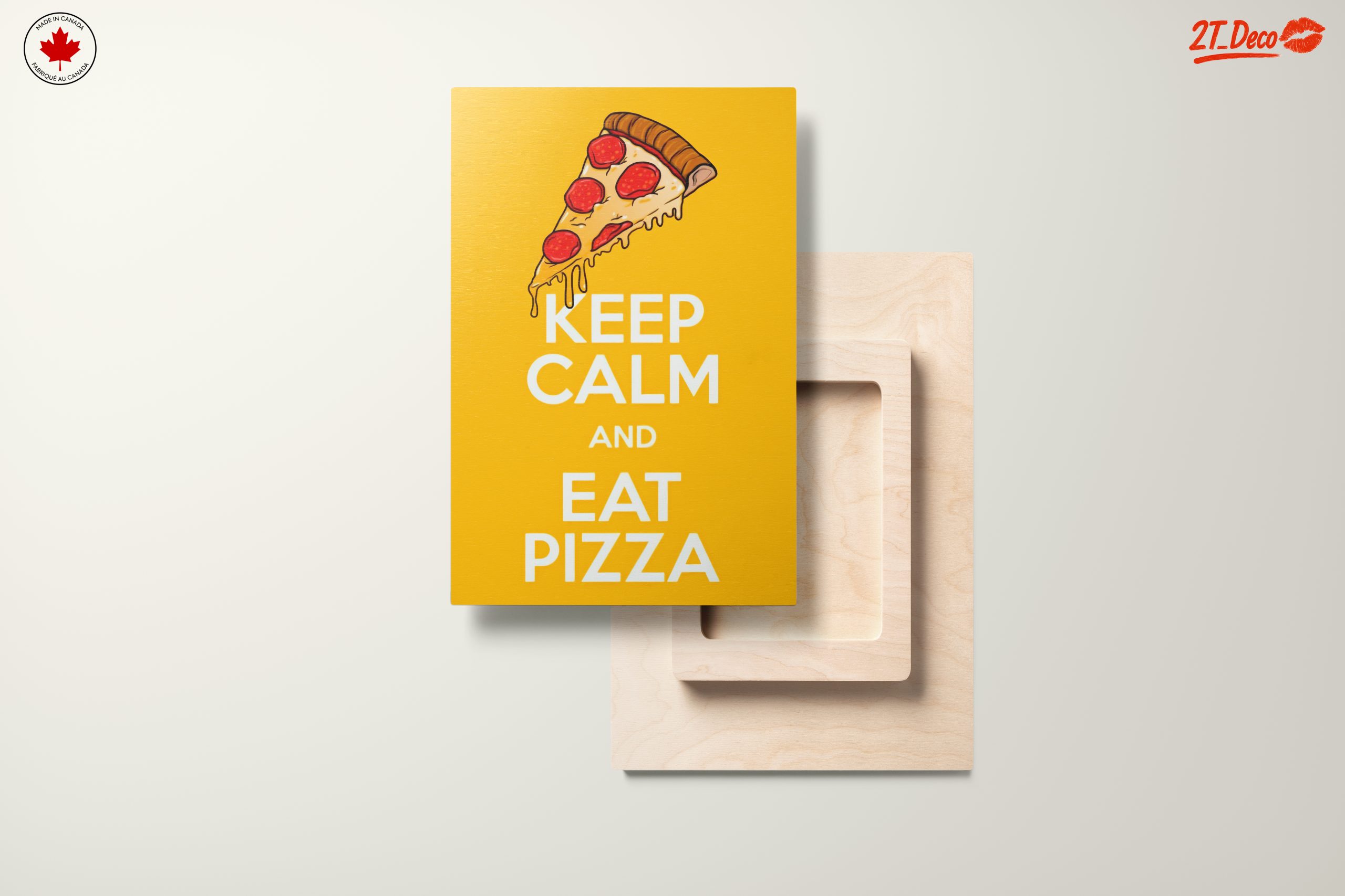 Keep Calm and Eat Pizza Fun Wall Art - Image 11