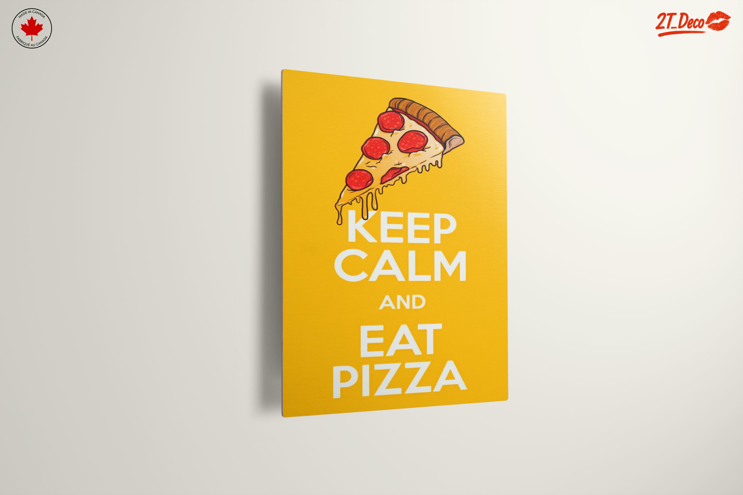 Keep Calm and Eat Pizza Fun Wall Art - Image 13
