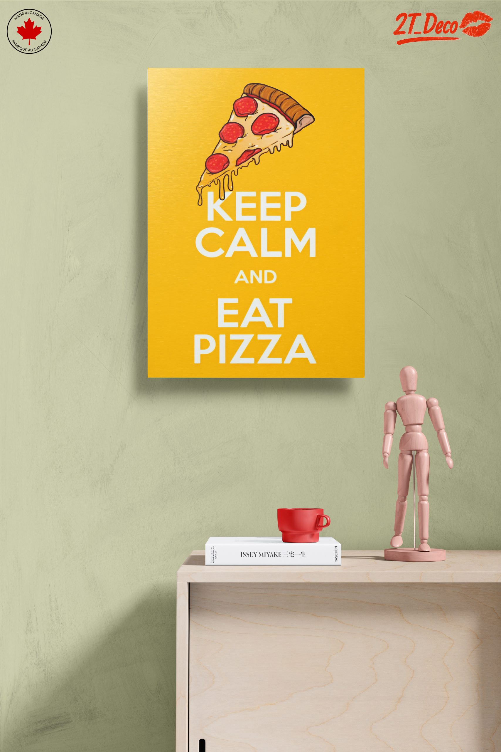 Keep Calm and Eat Pizza Fun Wall Art - Image 14