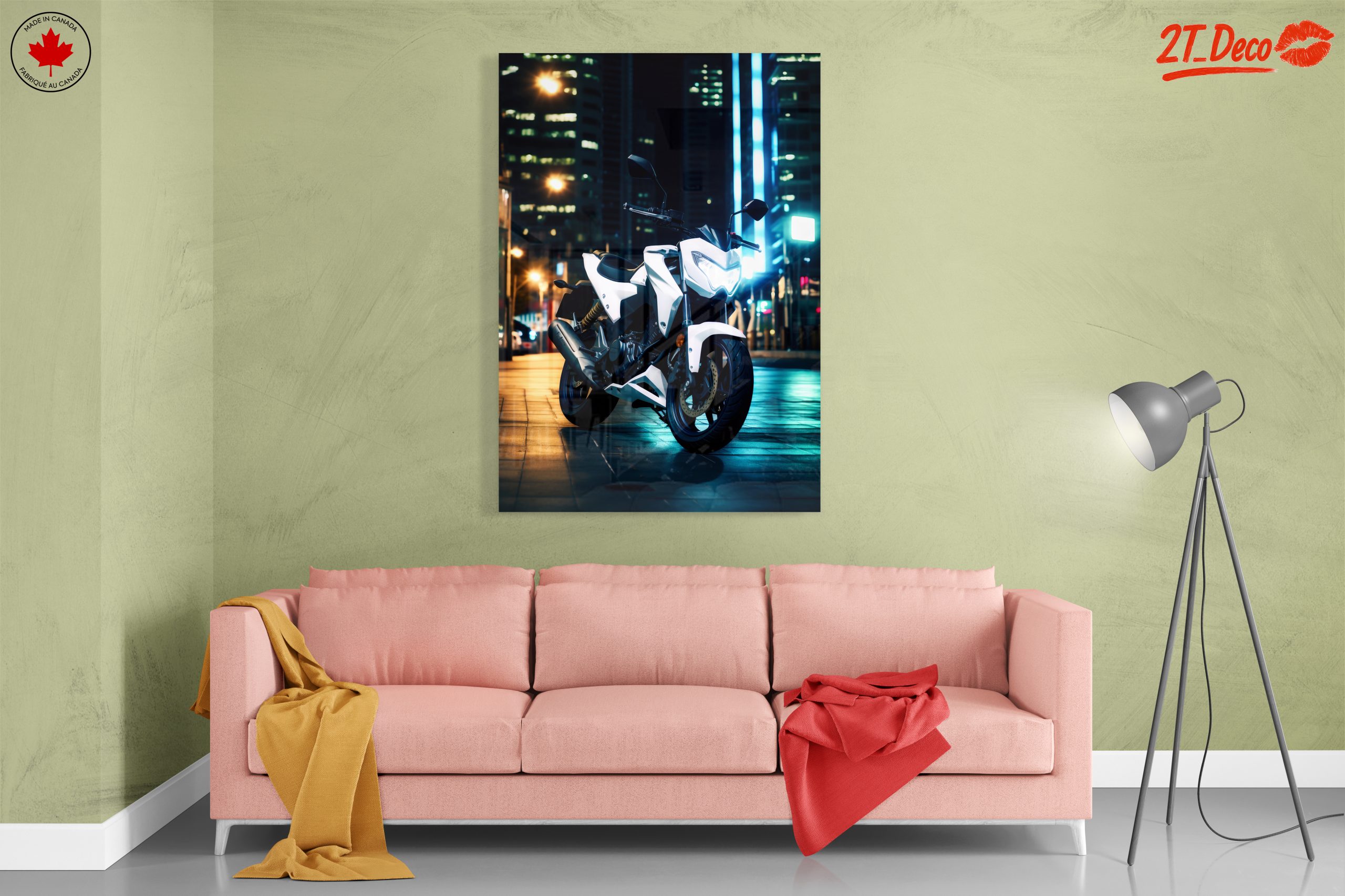 Modern Motorcycle in City Lights - Image 7