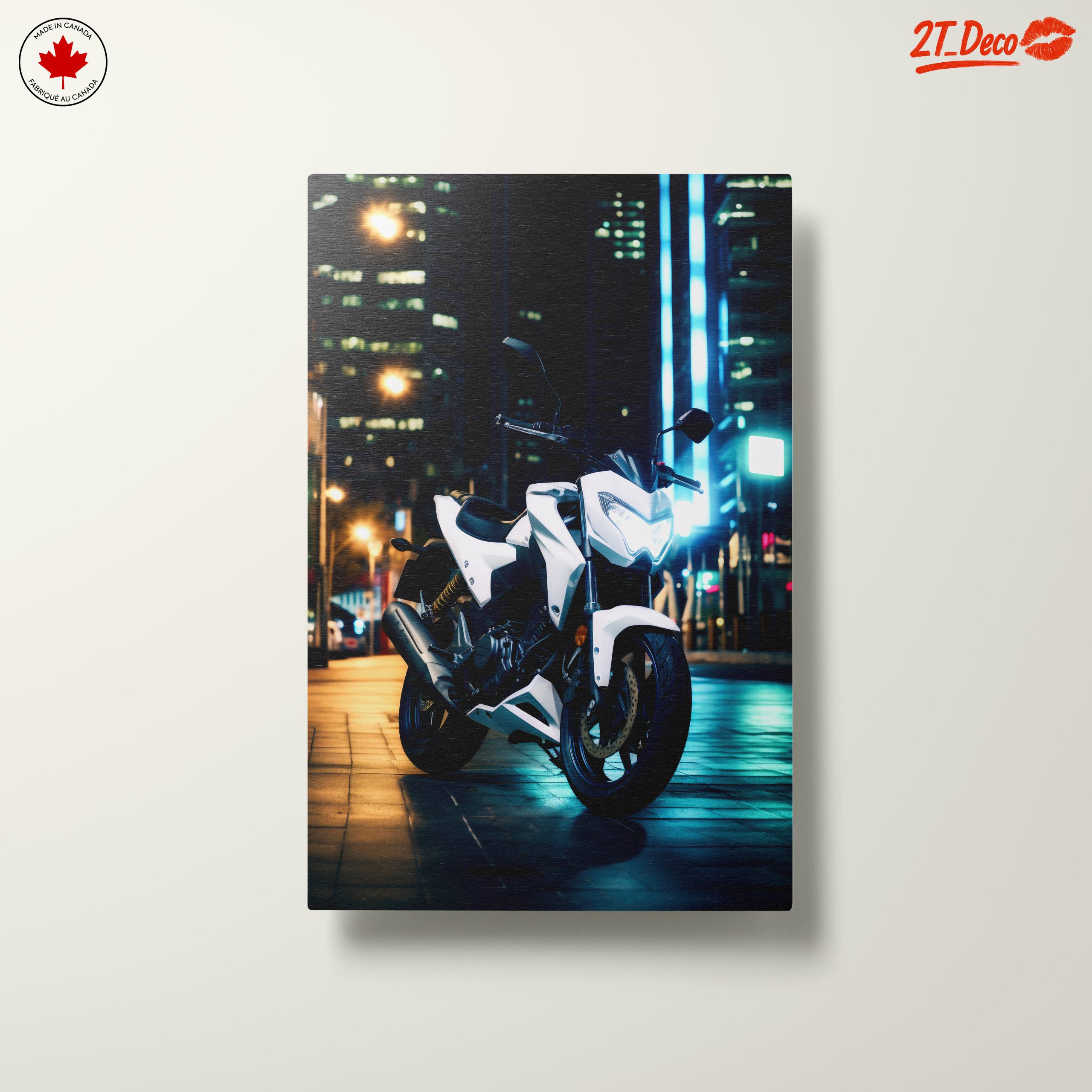 Modern Motorcycle in City Lights - Image 10