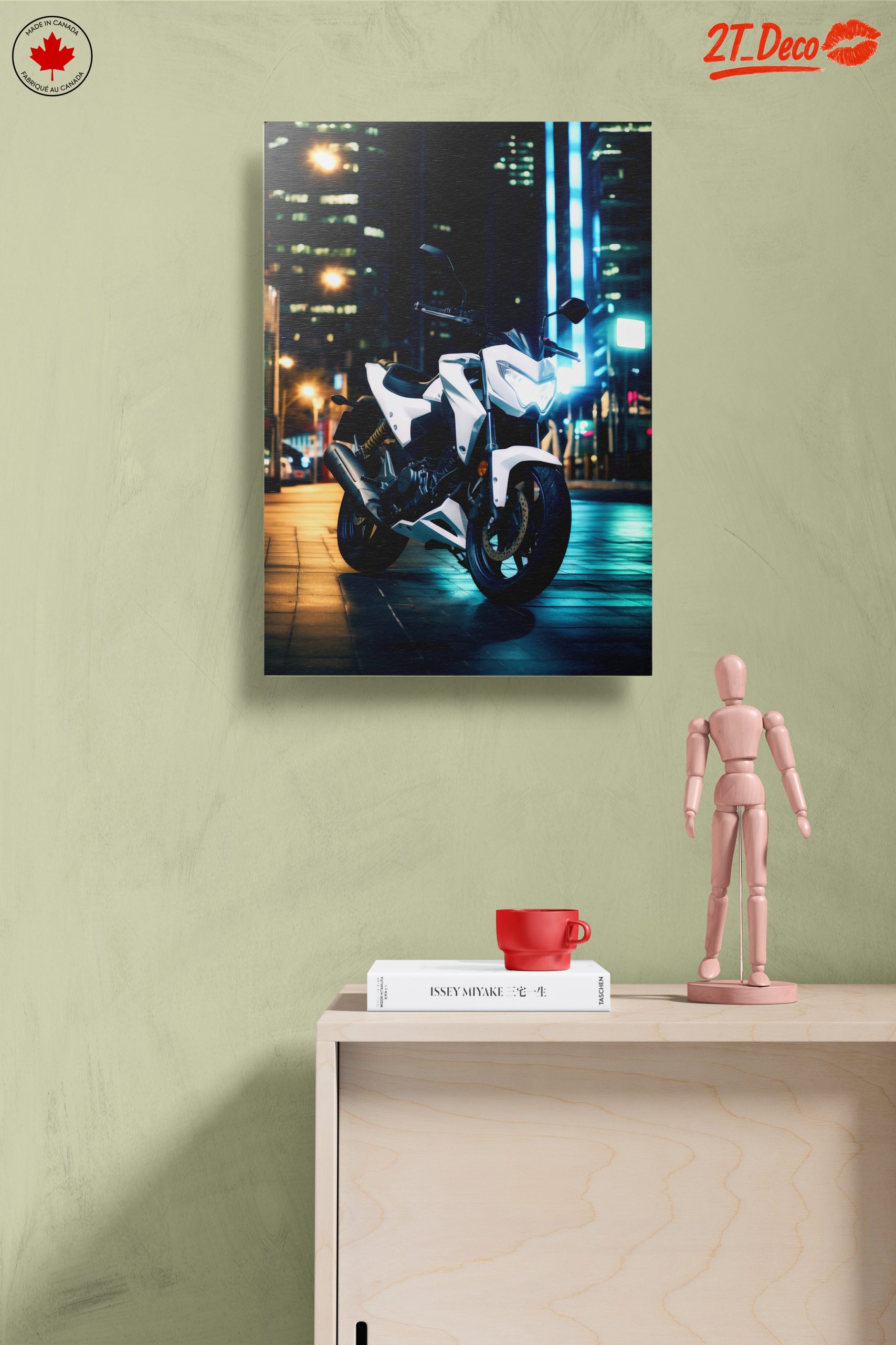 Modern Motorcycle in City Lights - Image 14