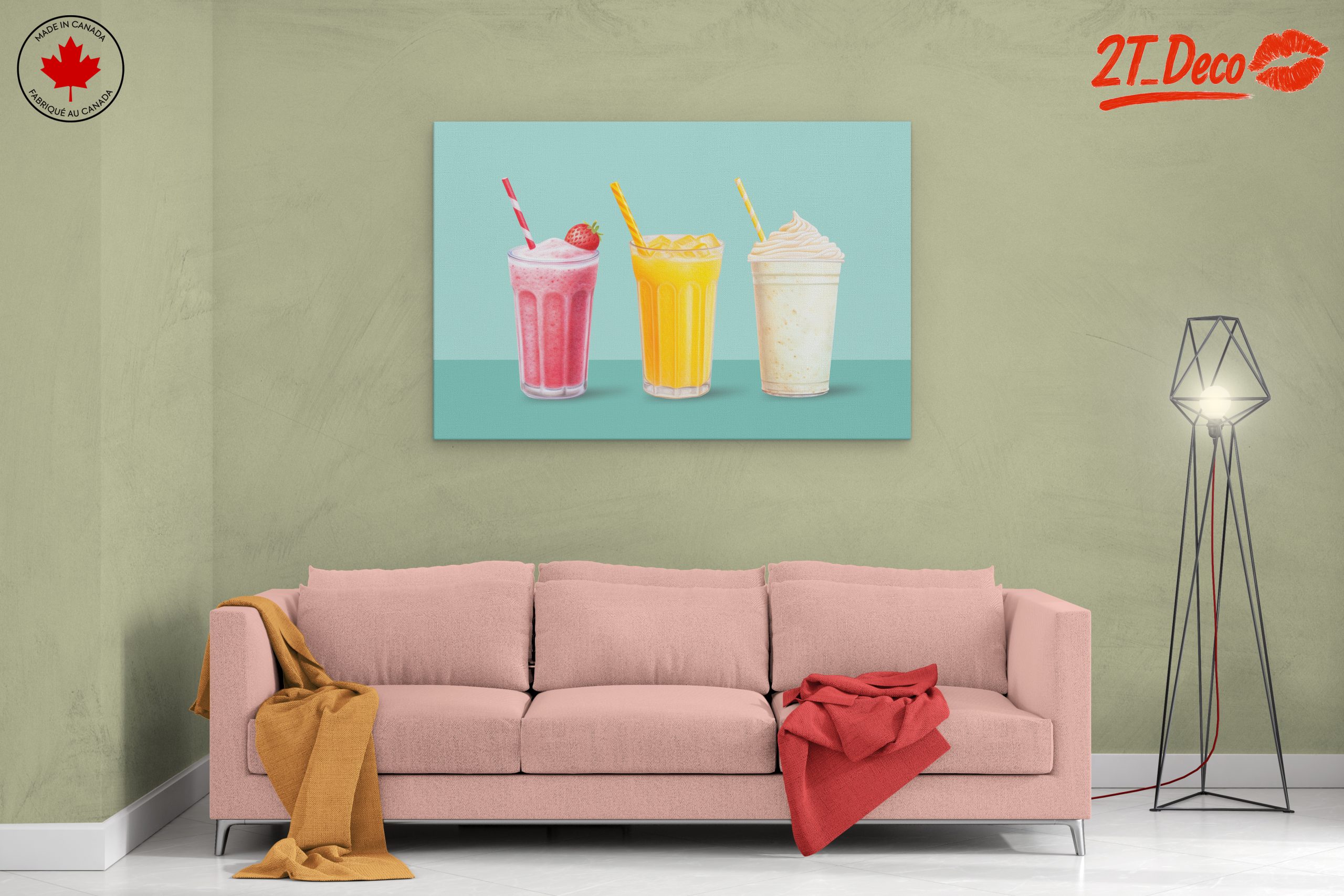 Colorful Abstract Food Beverage Art - Image 2