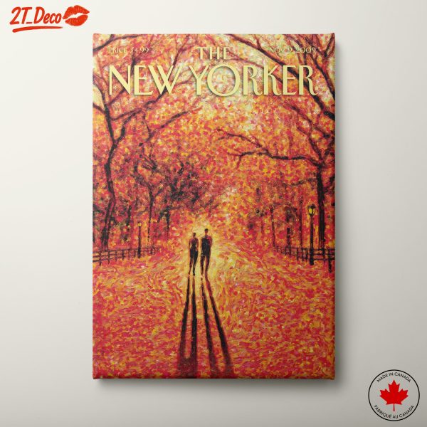 New Yorker Cover Artwork with Autumn Scene