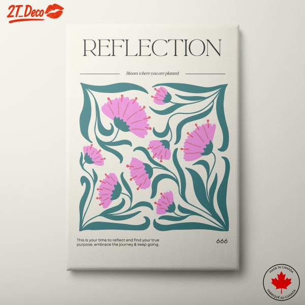 Stylized Floral Design Reflection Art