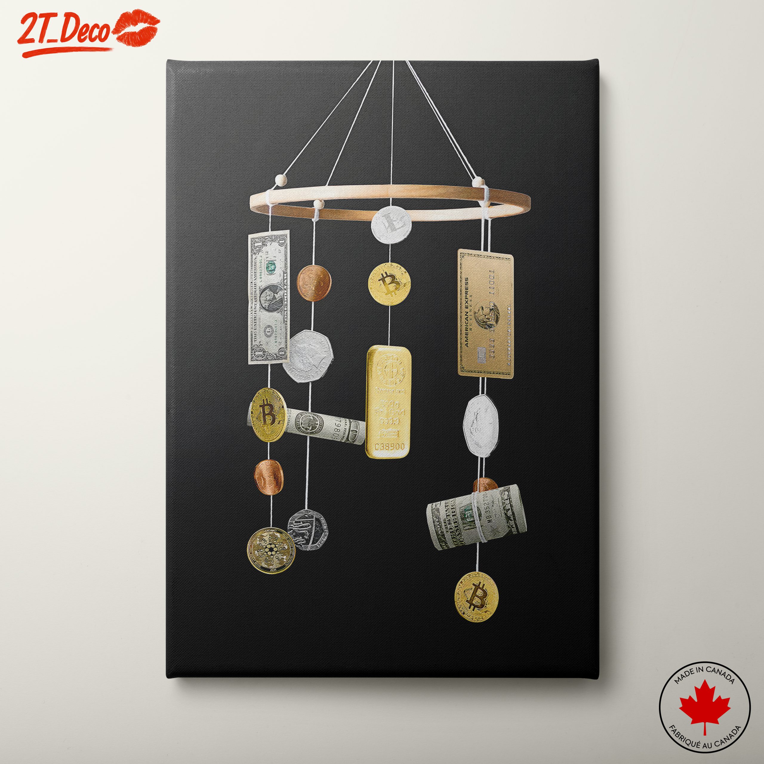 Playful Pop Art Currency Mobile