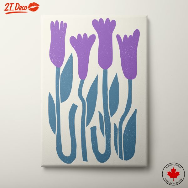 Stylized Purple Flower Art