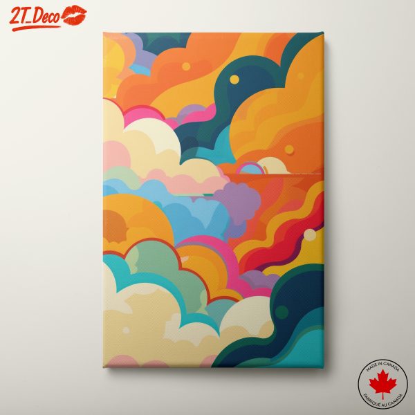 Vibrant Abstract Cloud Art in Colorful Palette