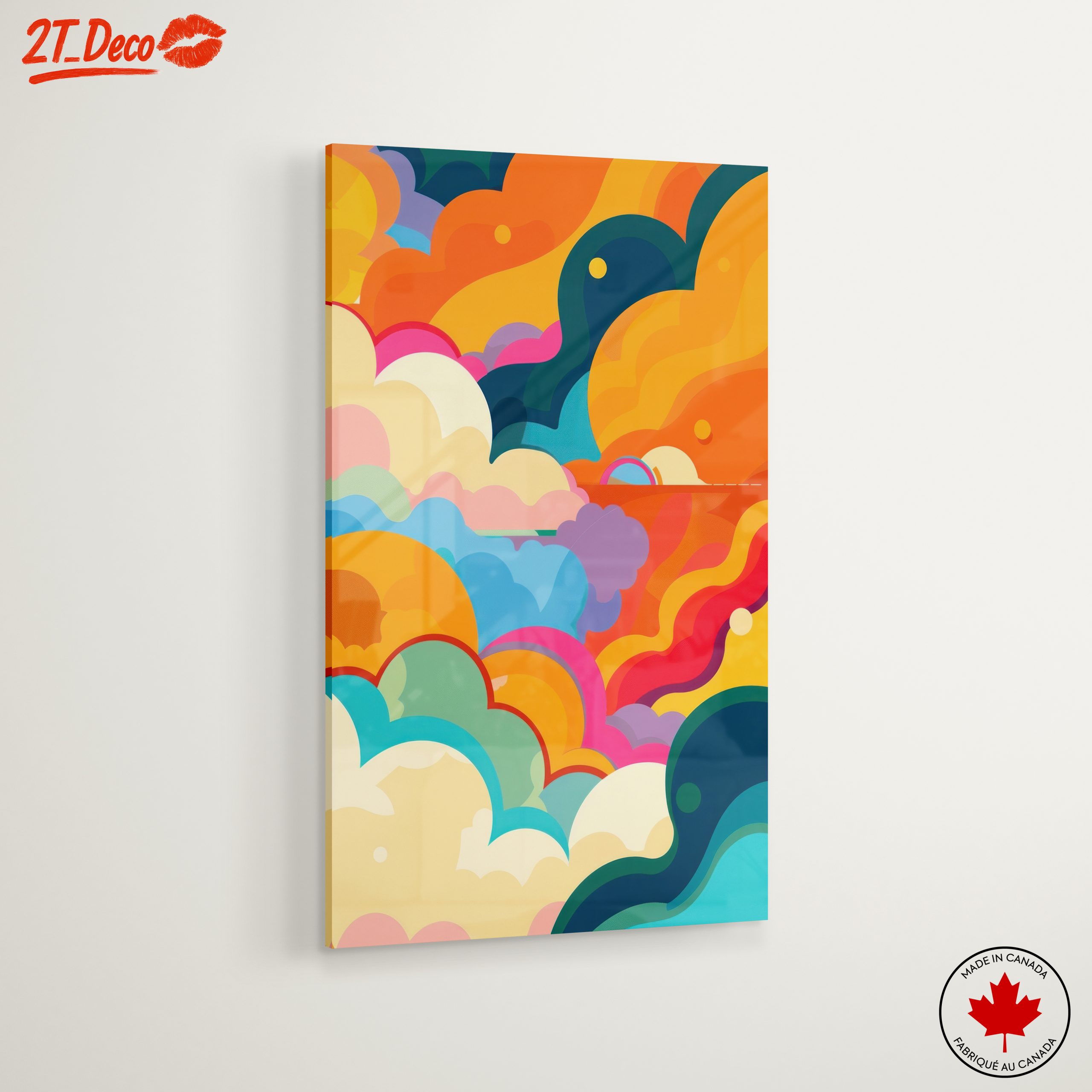 Vibrant Abstract Cloud Art in Colorful Palette - Image 6