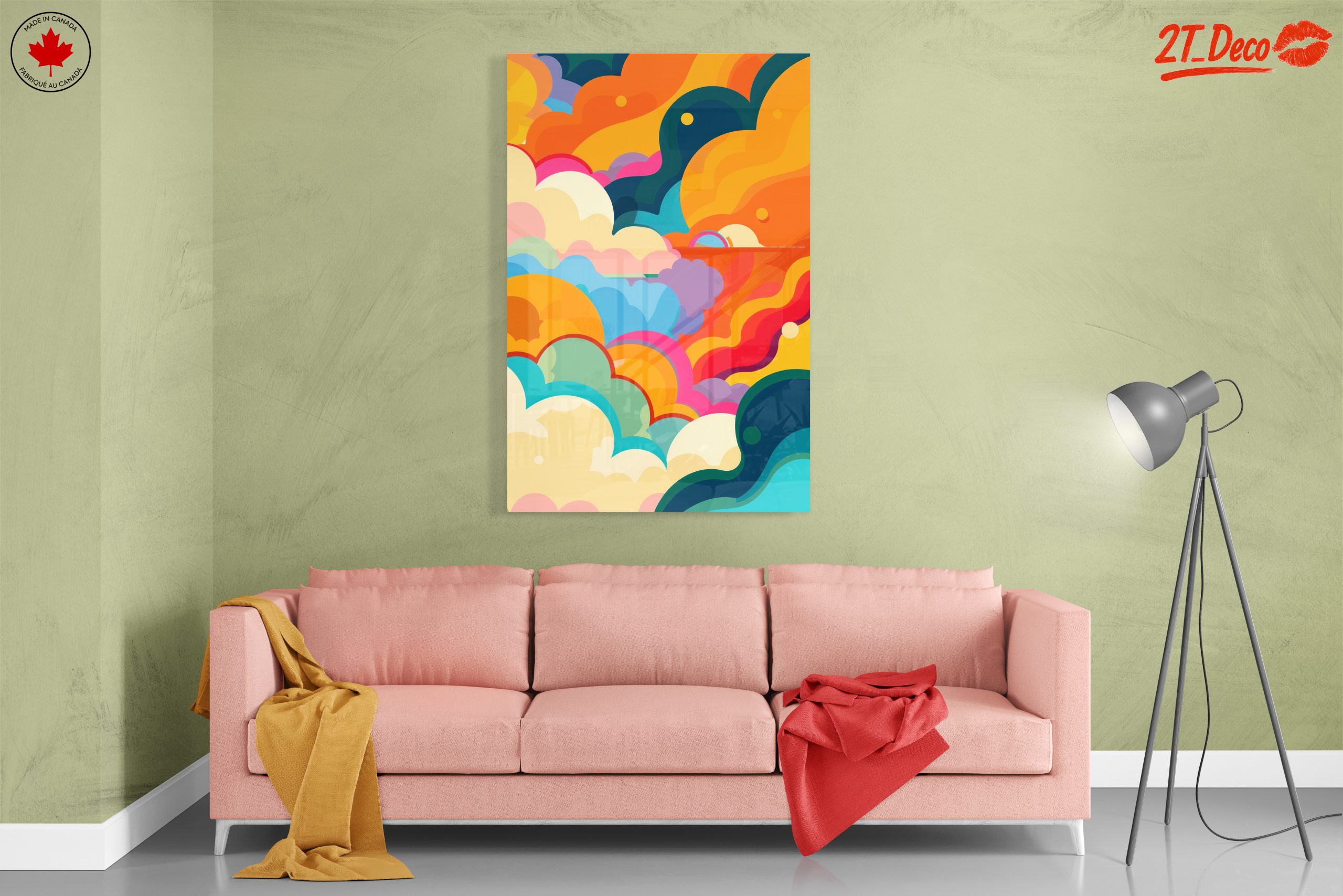 Vibrant Abstract Cloud Art in Colorful Palette - Image 7