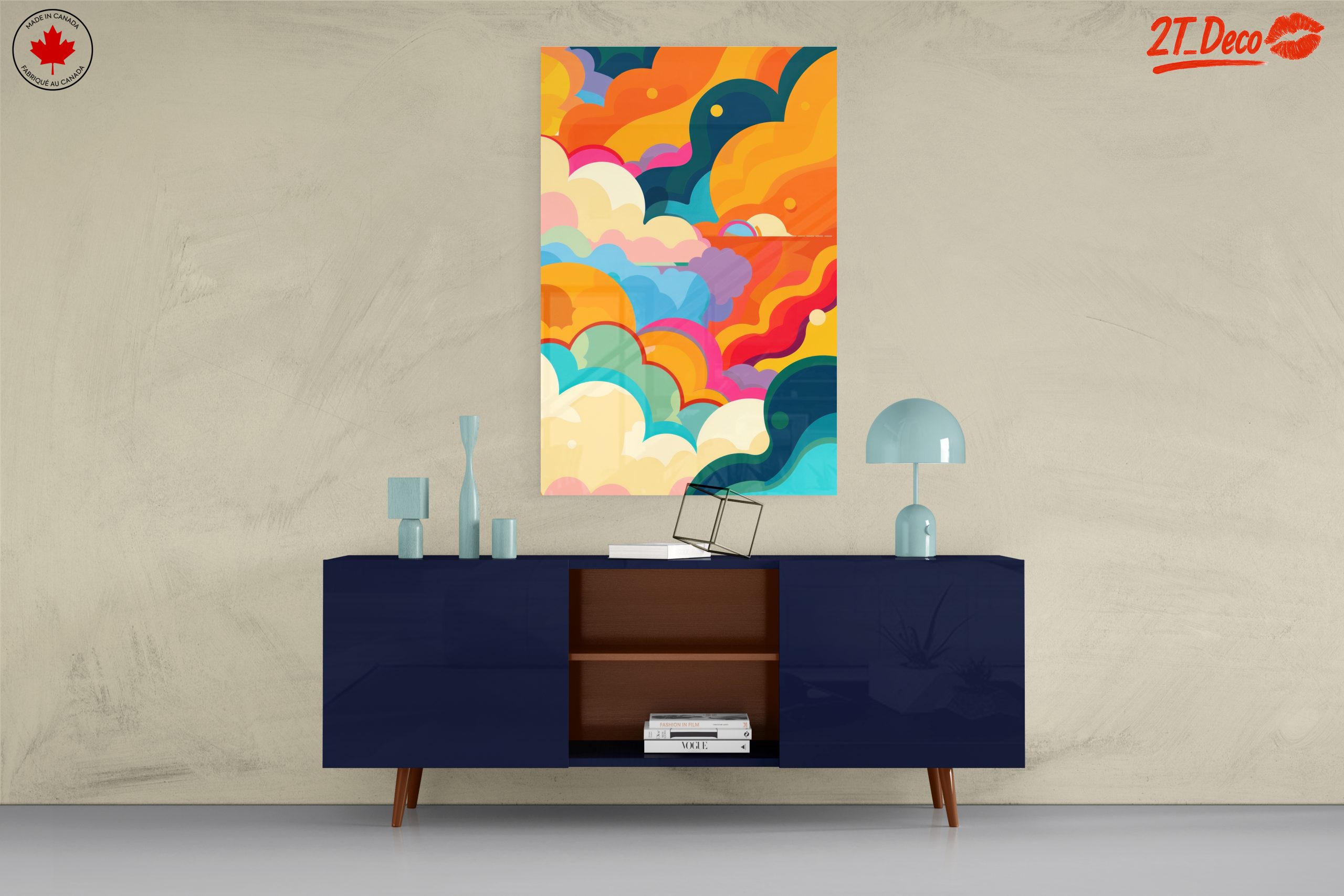 Vibrant Abstract Cloud Art in Colorful Palette - Image 8