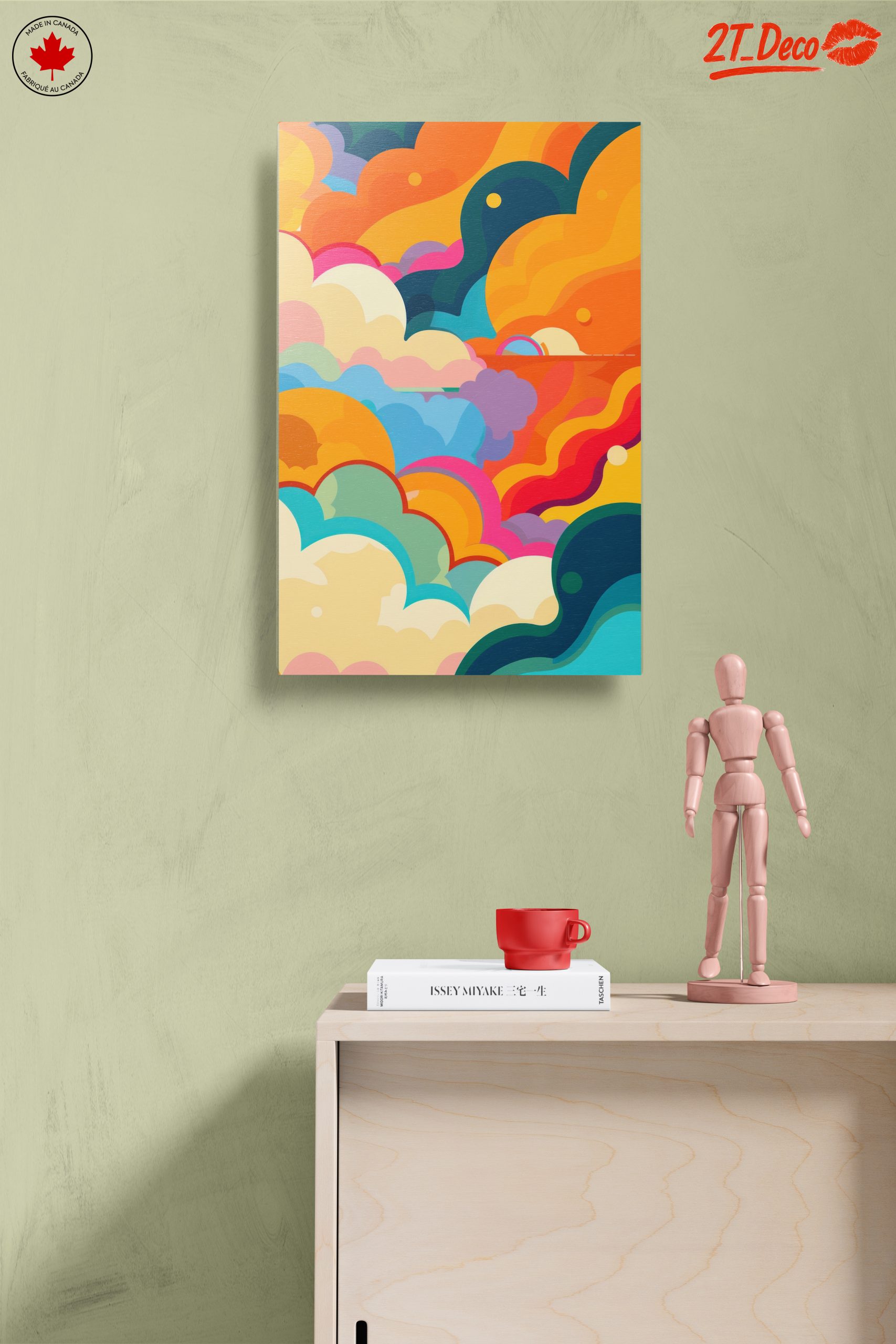 Vibrant Abstract Cloud Art in Colorful Palette - Image 14