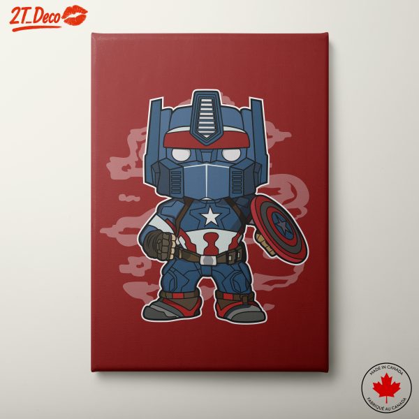 Stylized Superhero Robot Character Art