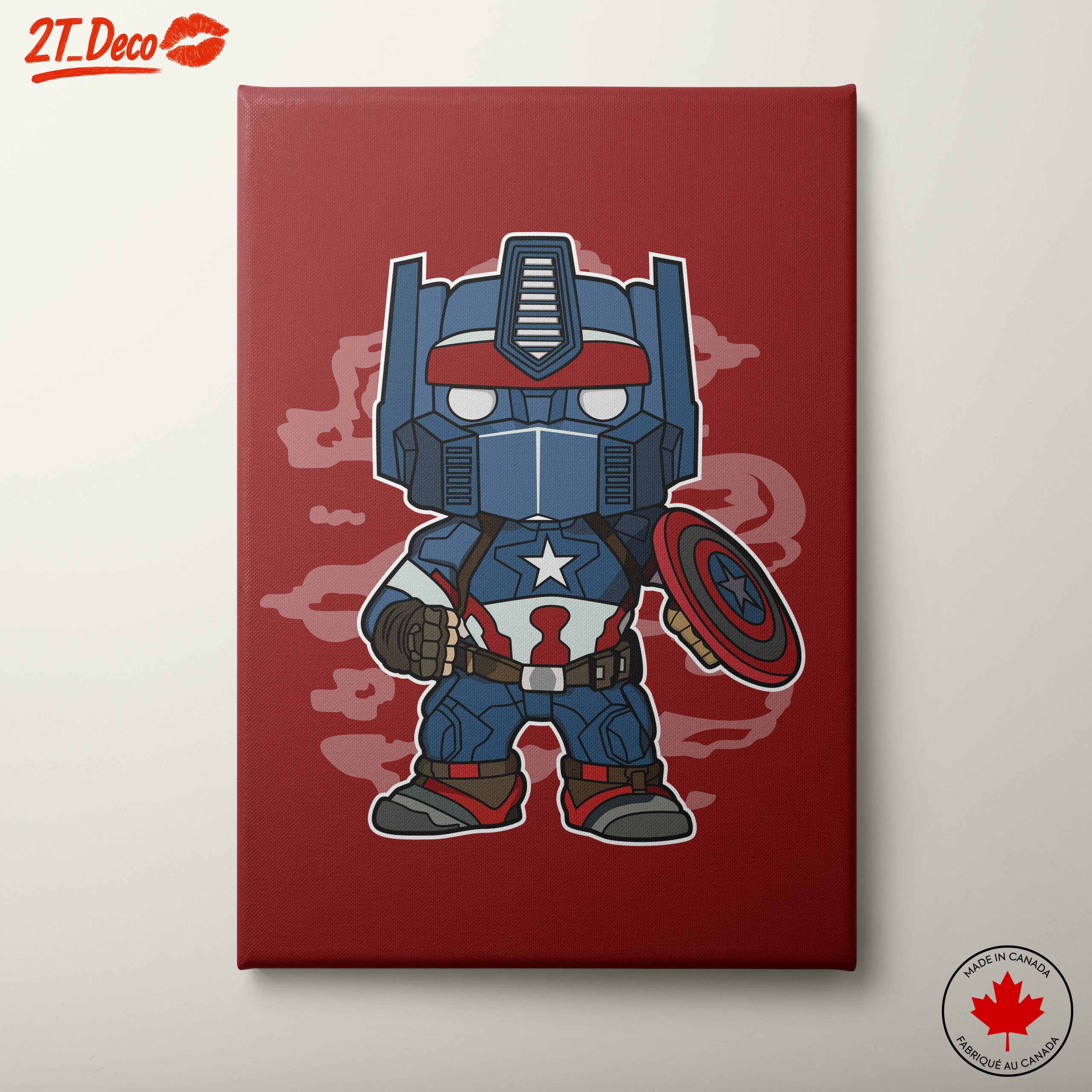 Stylized Superhero Robot Character Art