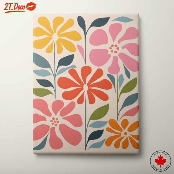 Abstract Floral Design with Bright Colors