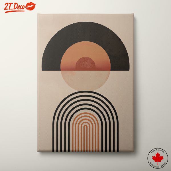 Geometric Abstract Art with Earthy Tones 3