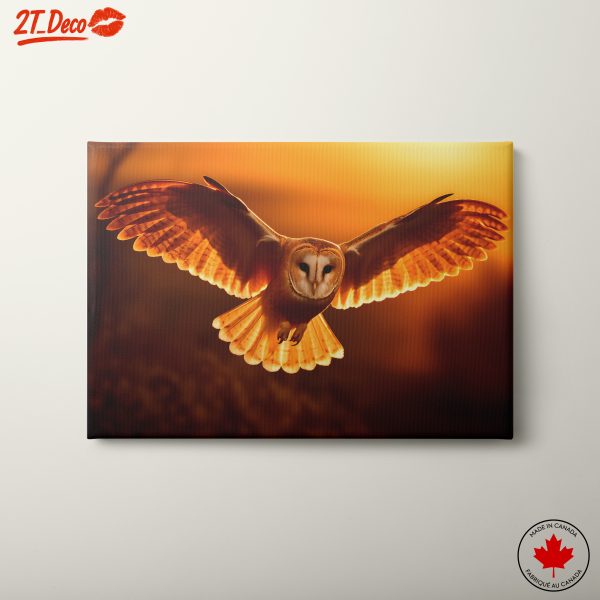 Majestic Owl in Sunset Glow Wall Art