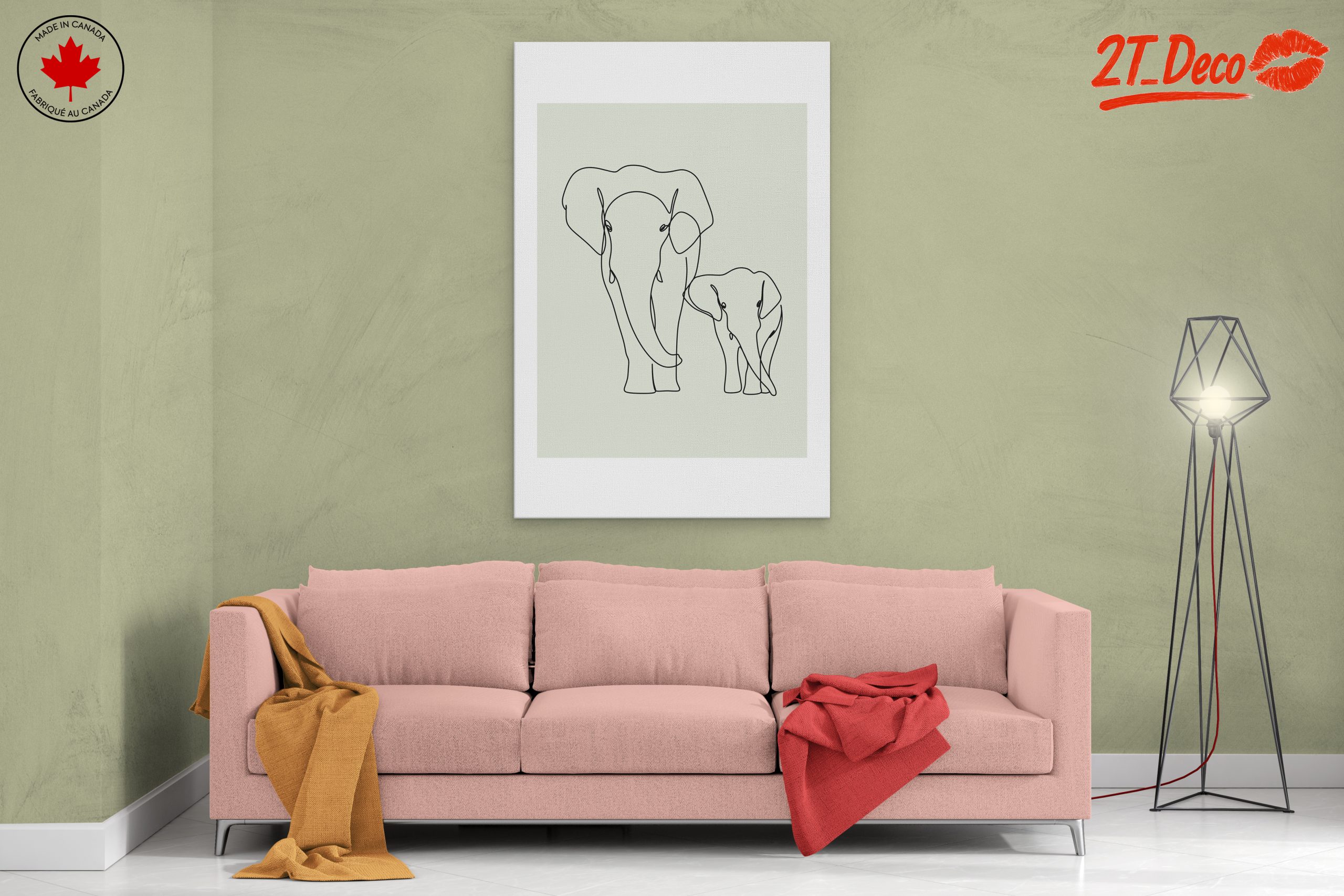 Minimalist Elephant Line Art for a Chic Decor - Image 2