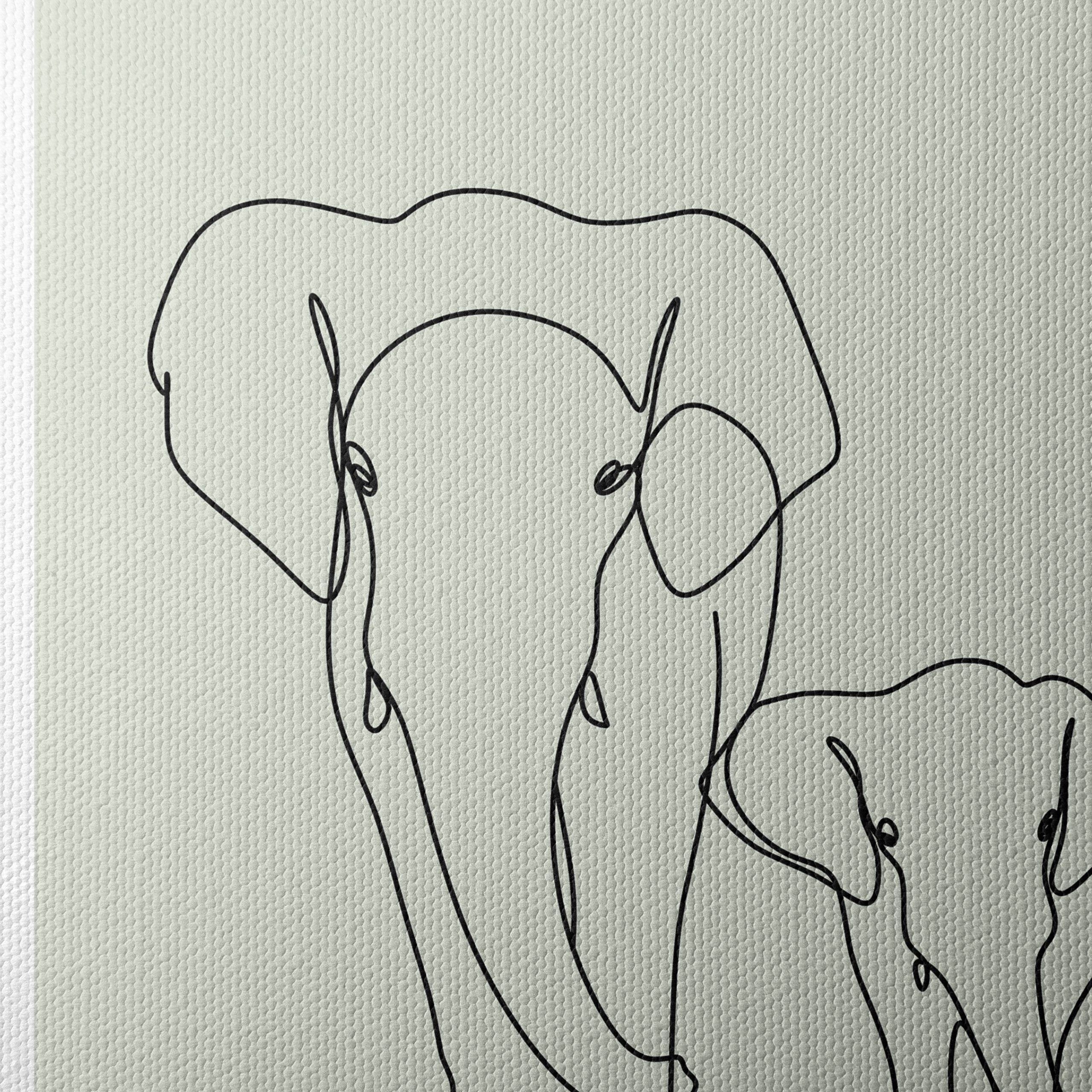 Minimalist Elephant Line Art for a Chic Decor - Image 4