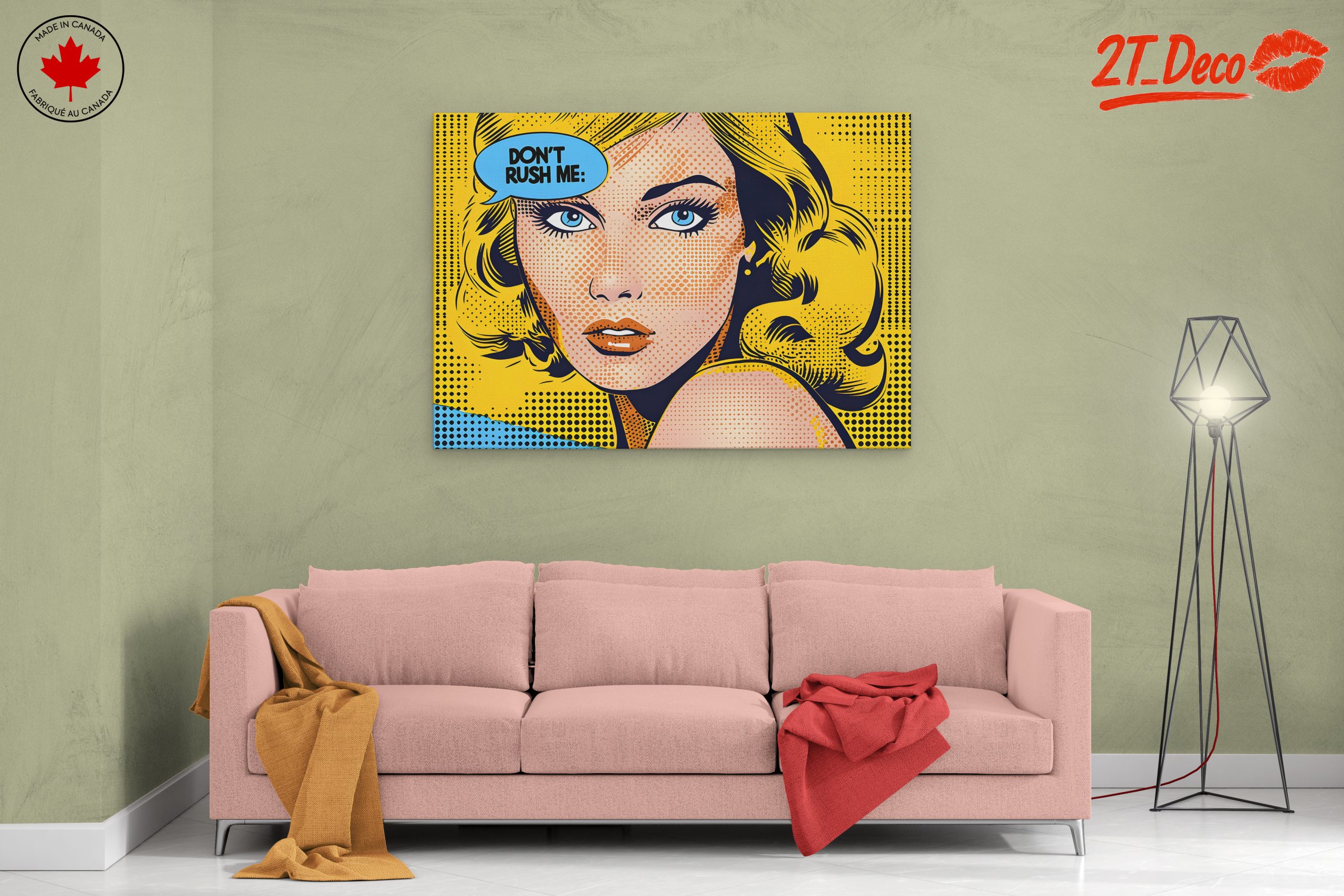Vintage Pop Art Woman Portrait - Image 2