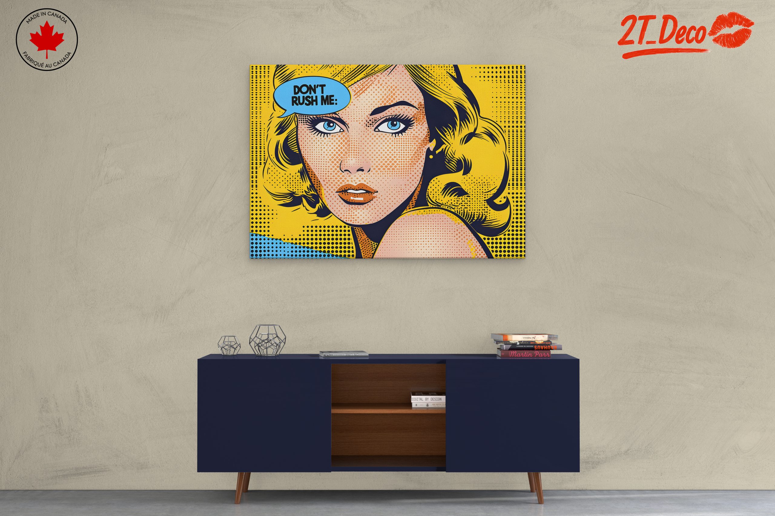 Vintage Pop Art Woman Portrait - Image 3
