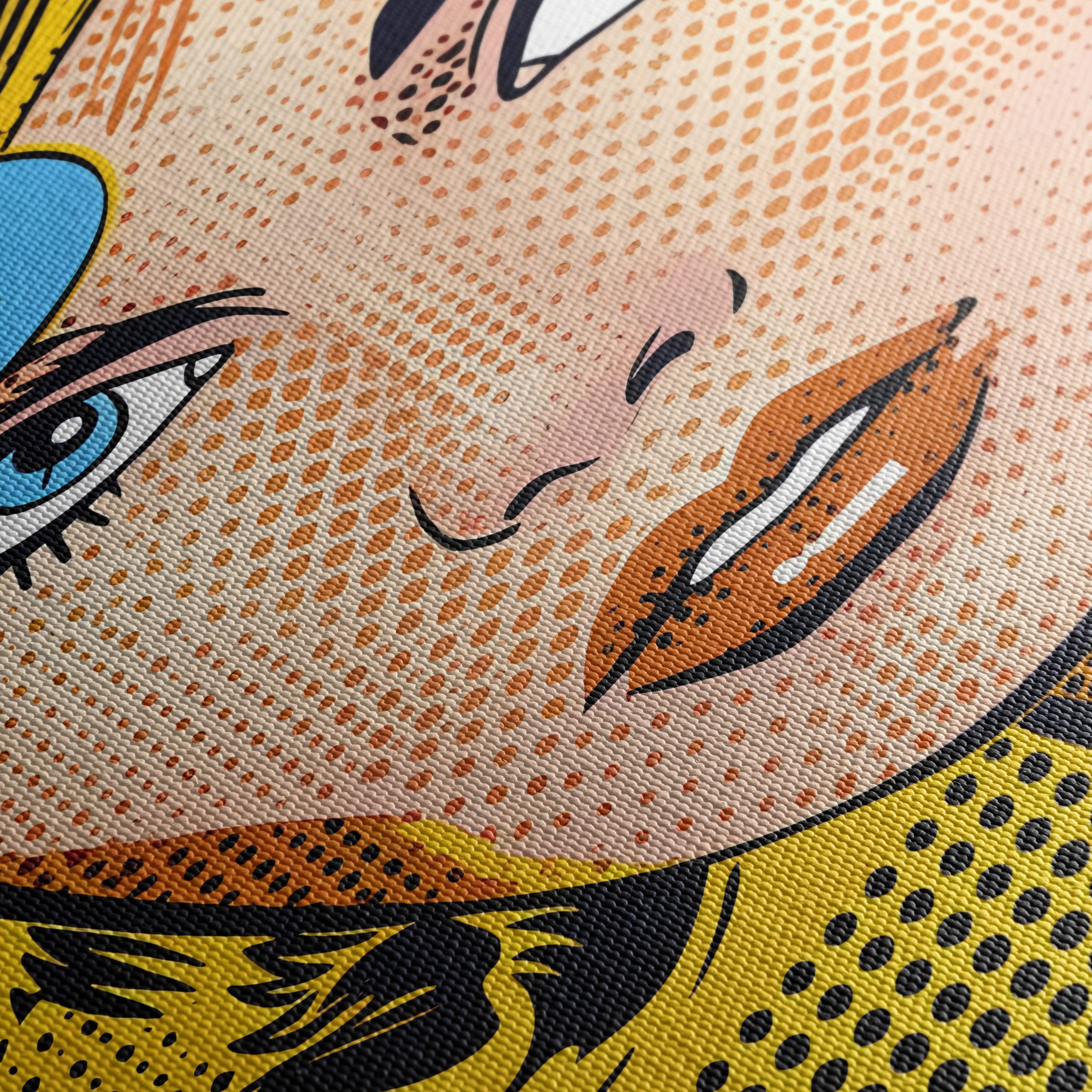 Vintage Pop Art Woman Portrait - Image 5
