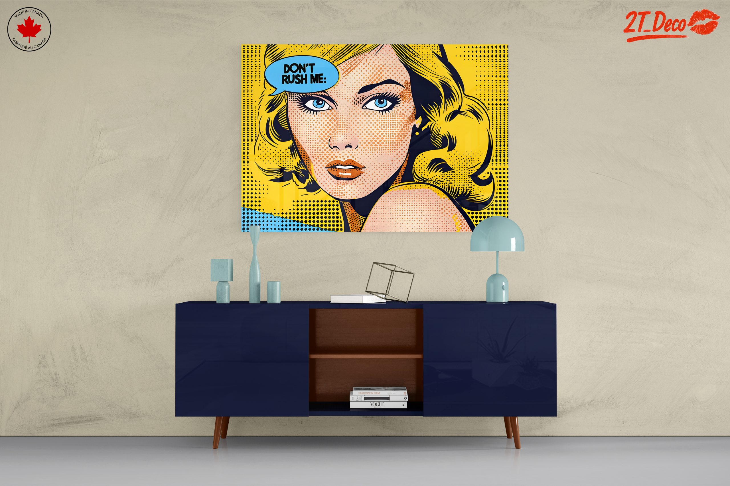 Vintage Pop Art Woman Portrait - Image 8
