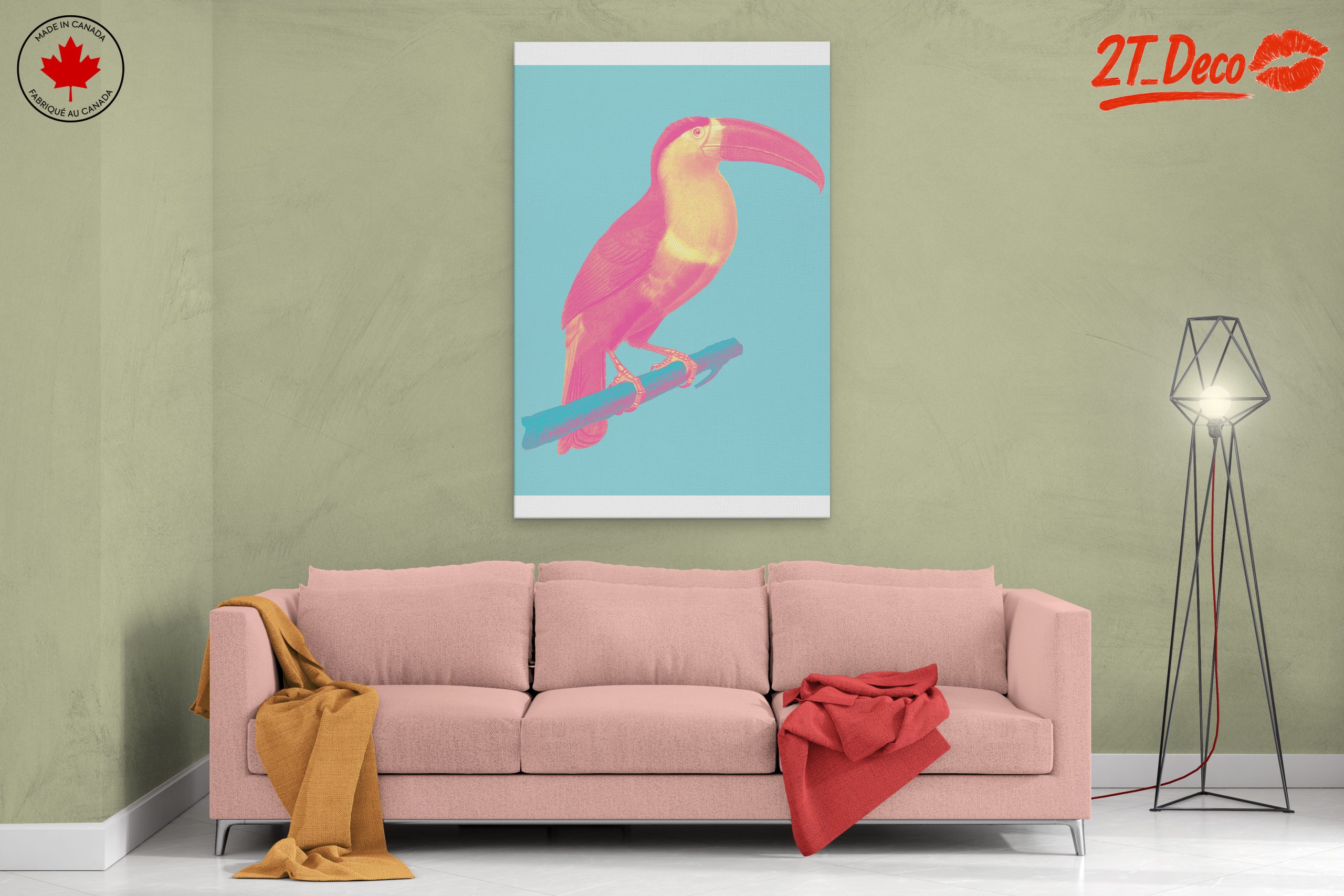 Vibrant Toucan on Abstract Background - Image 2