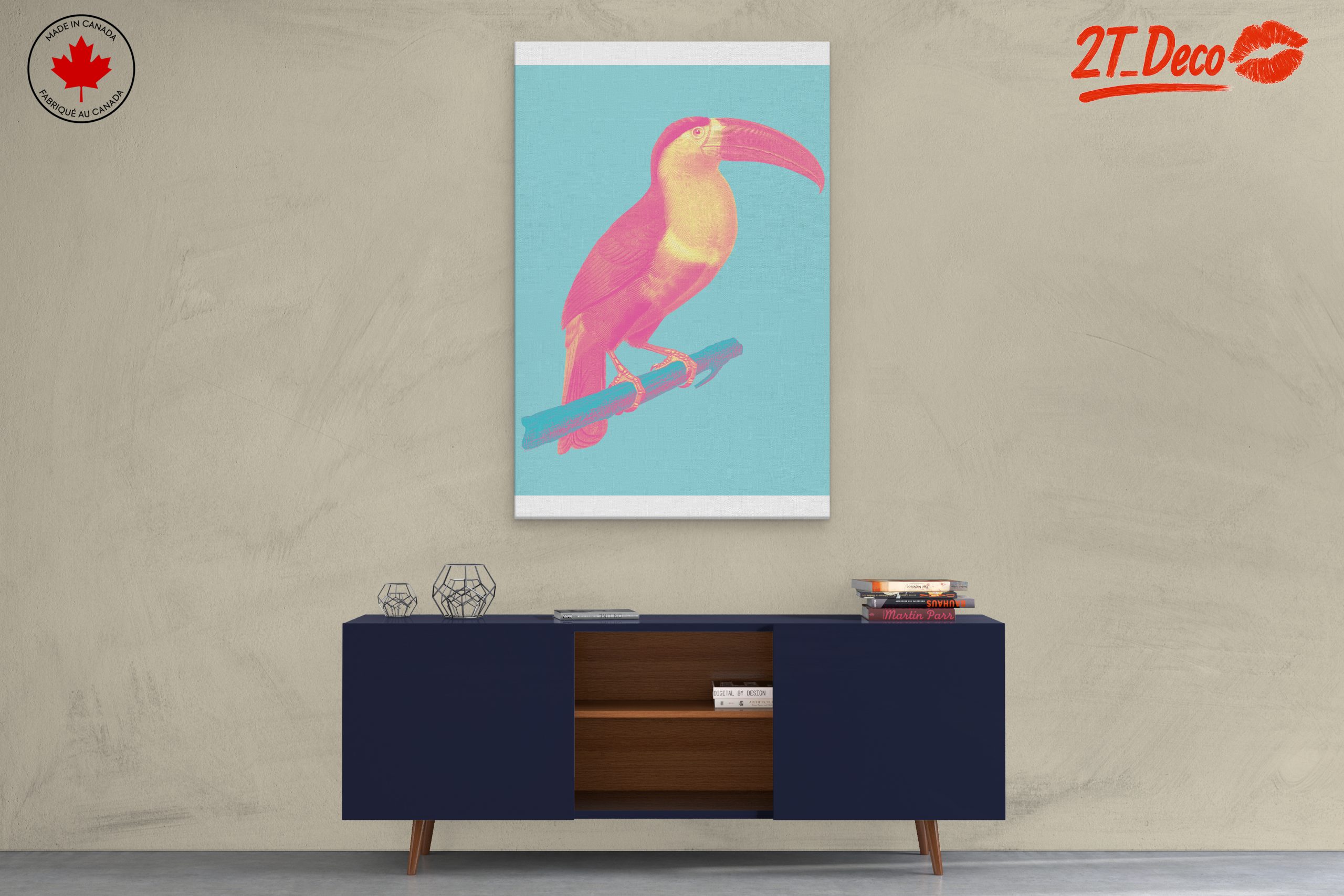 Vibrant Toucan on Abstract Background - Image 3