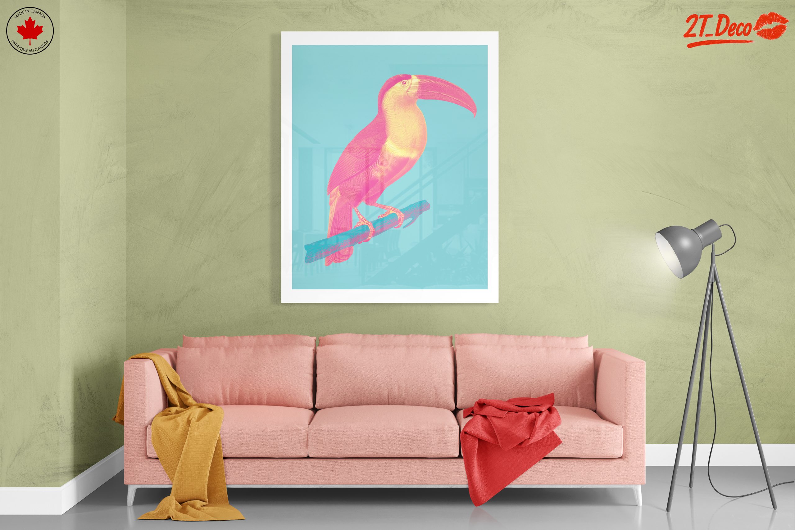 Vibrant Toucan on Abstract Background - Image 7