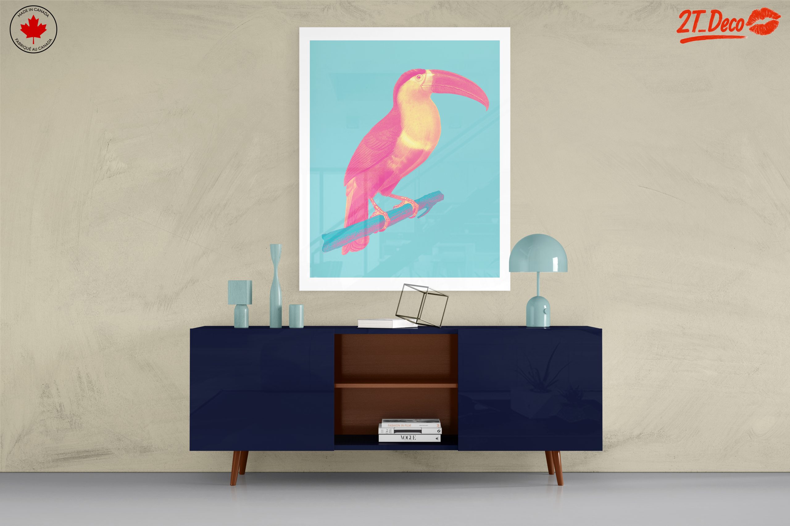 Vibrant Toucan on Abstract Background - Image 8