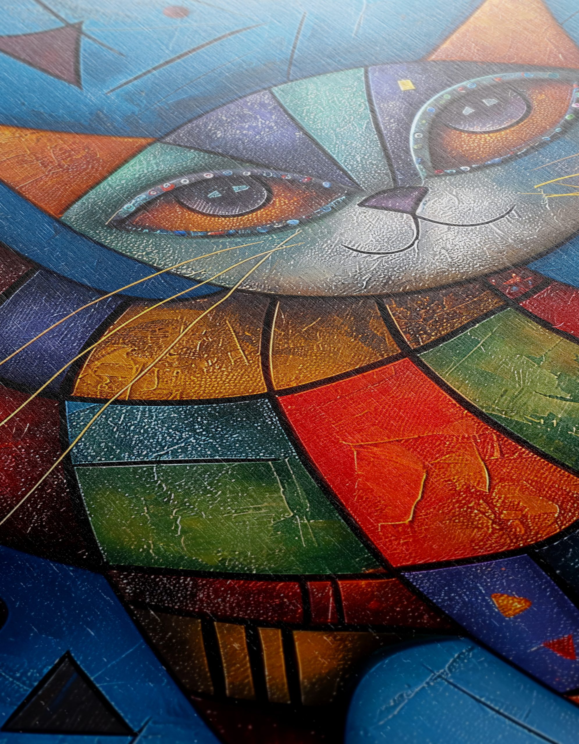 Colorful Whimsical Cat Artwork - Image 12