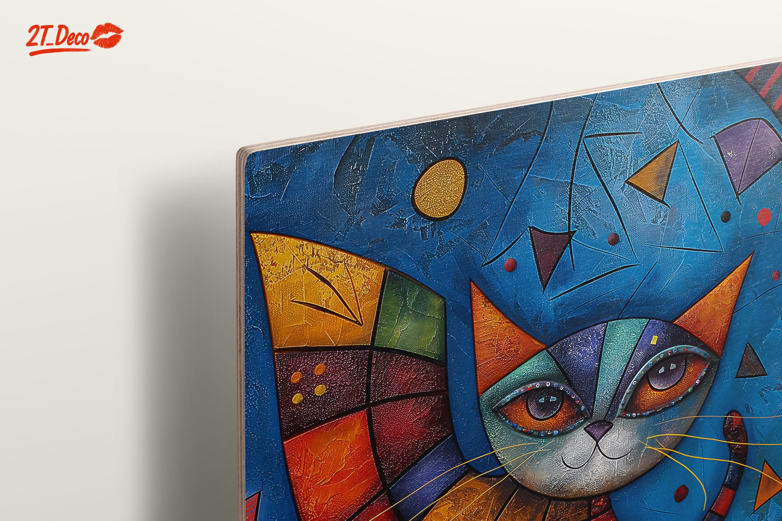 Colorful Whimsical Cat Artwork - Image 15
