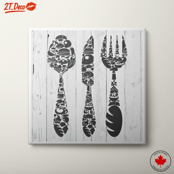 Stylish Kitchen Utensils Art for Dining Spaces