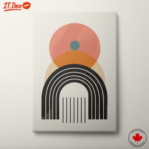 Geometric Abstract Art with Colorful Circles